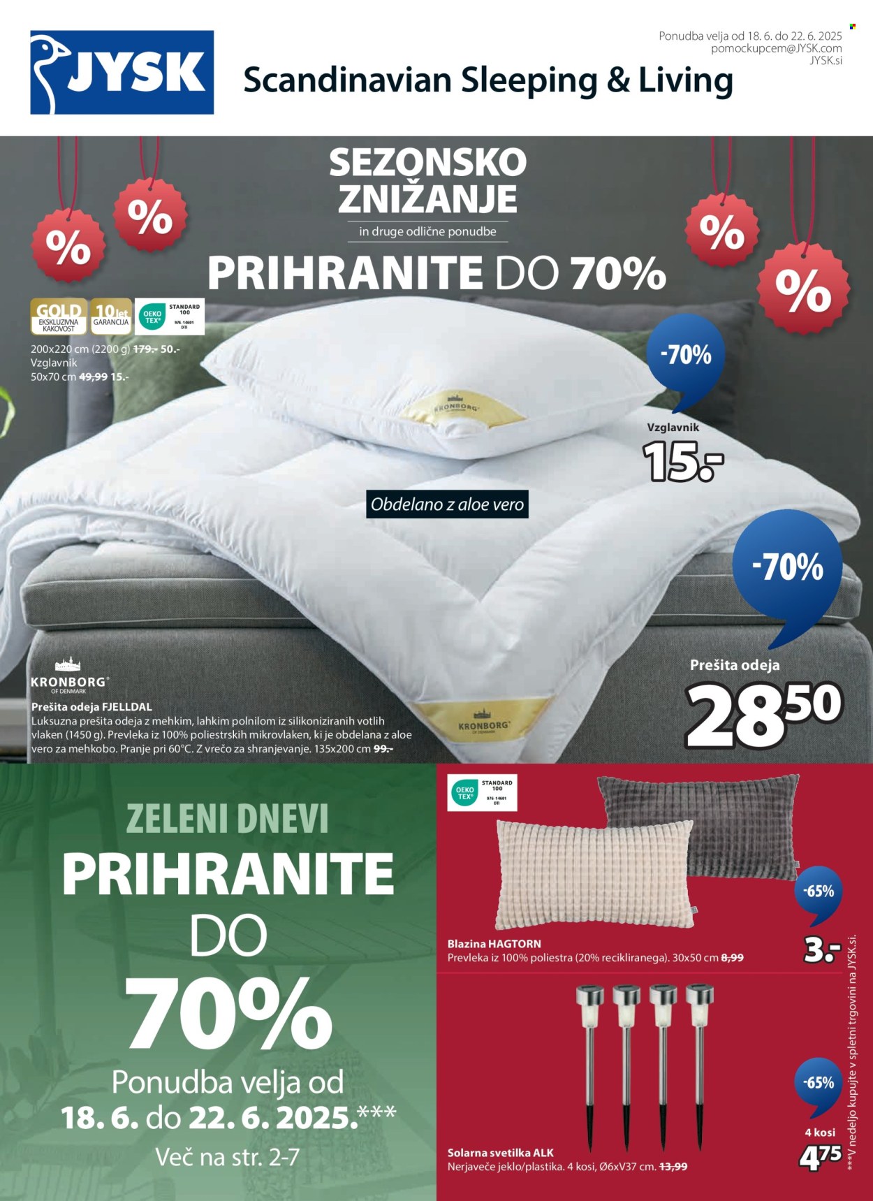 JYSK katalog - 18.6.2025 - 22.6.2025. Stran 1
