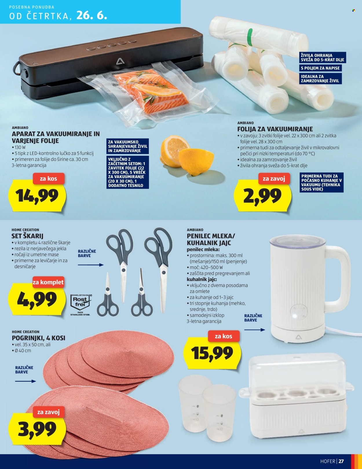 Hofer katalog - 19.6.2025 - 28.6.2025. Stran 27