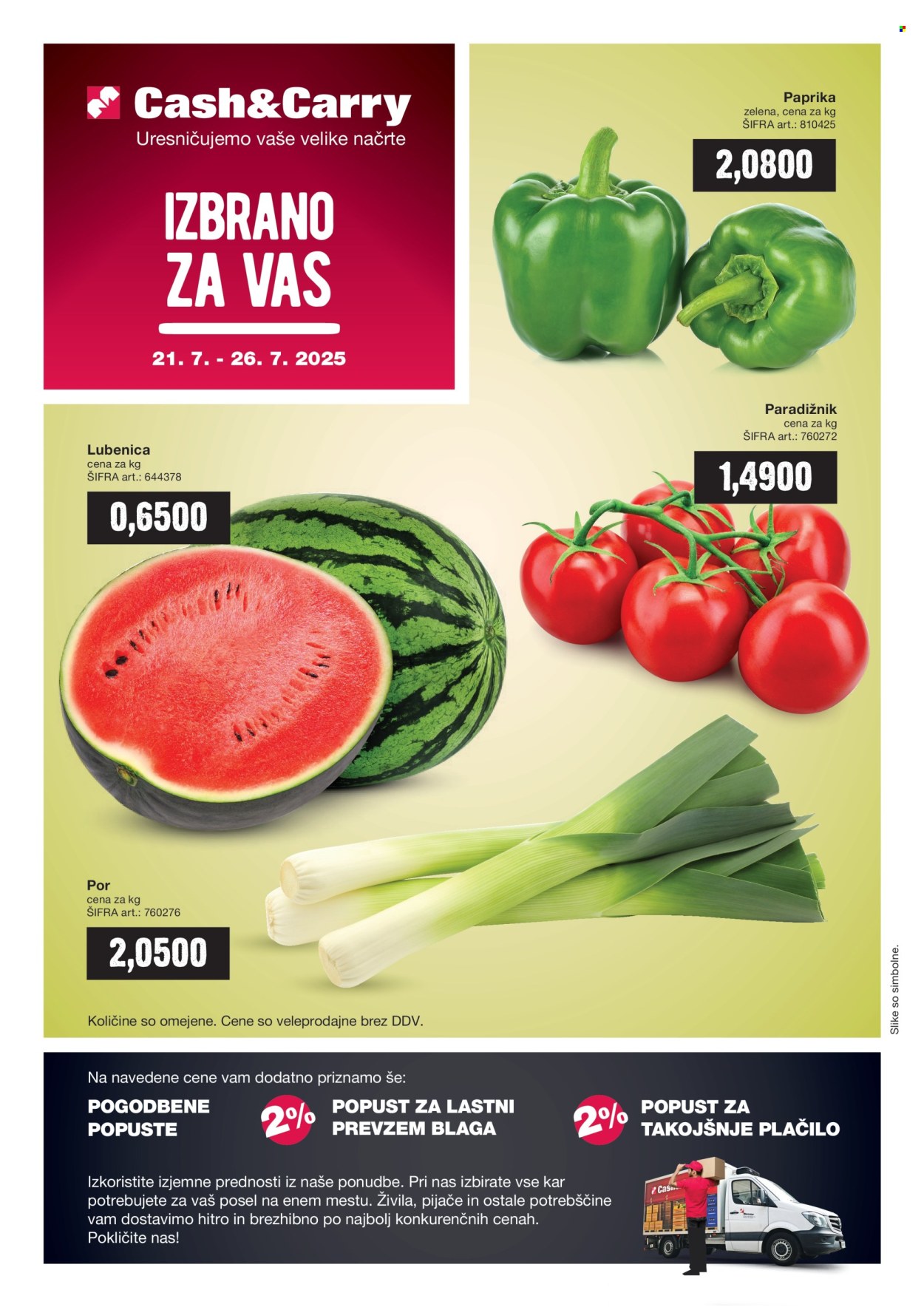 Mercator Cash & Carry katalog - 21.7.2025 - 26.7.2025. Stran 1