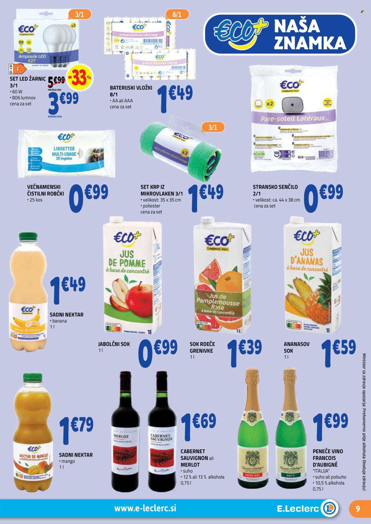 E.Leclerc katalog - 23.7.2025 - 2.8.2025. Stran 9