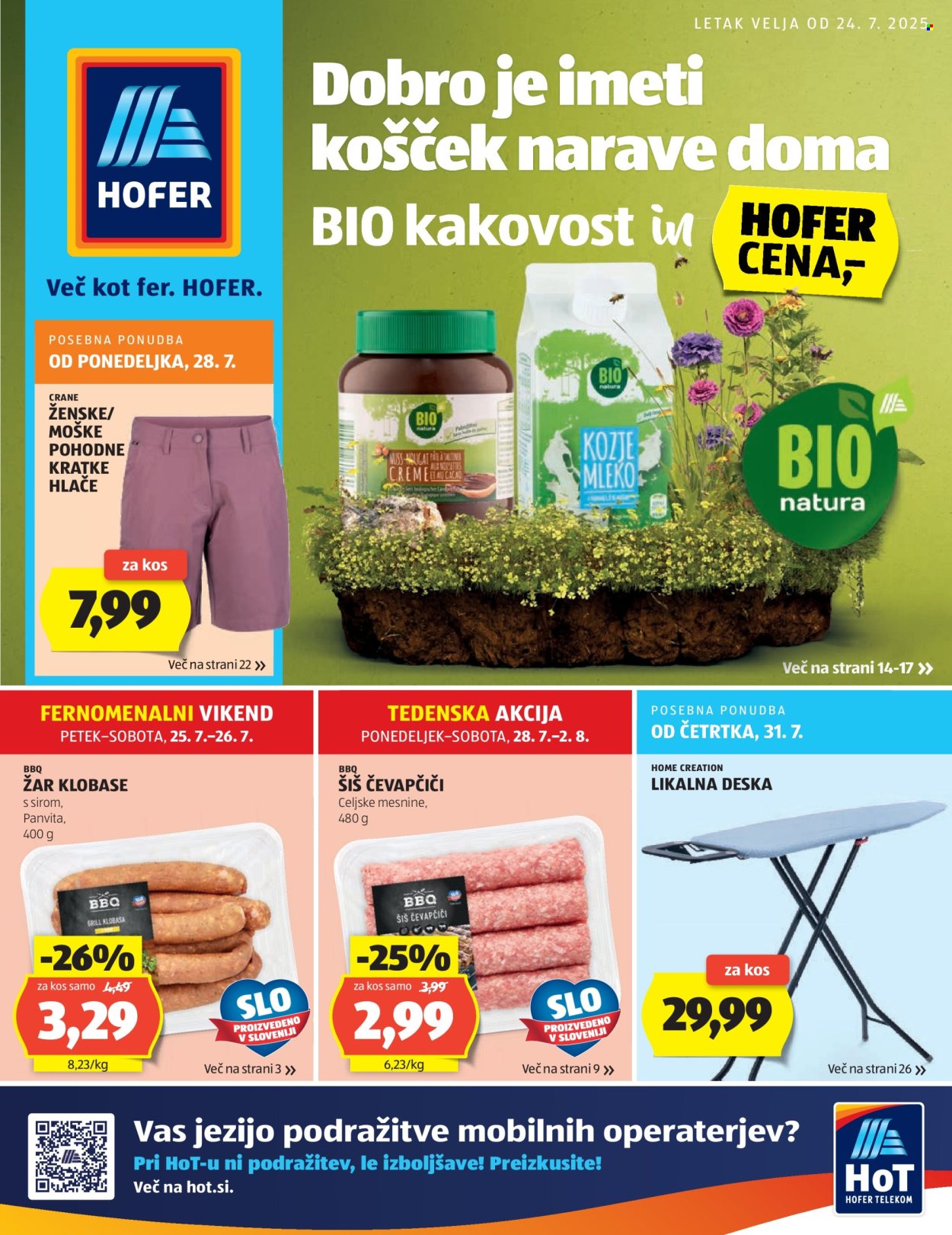 Hofer katalog - 28.7.2025 - 2.8.2025. Stran 1