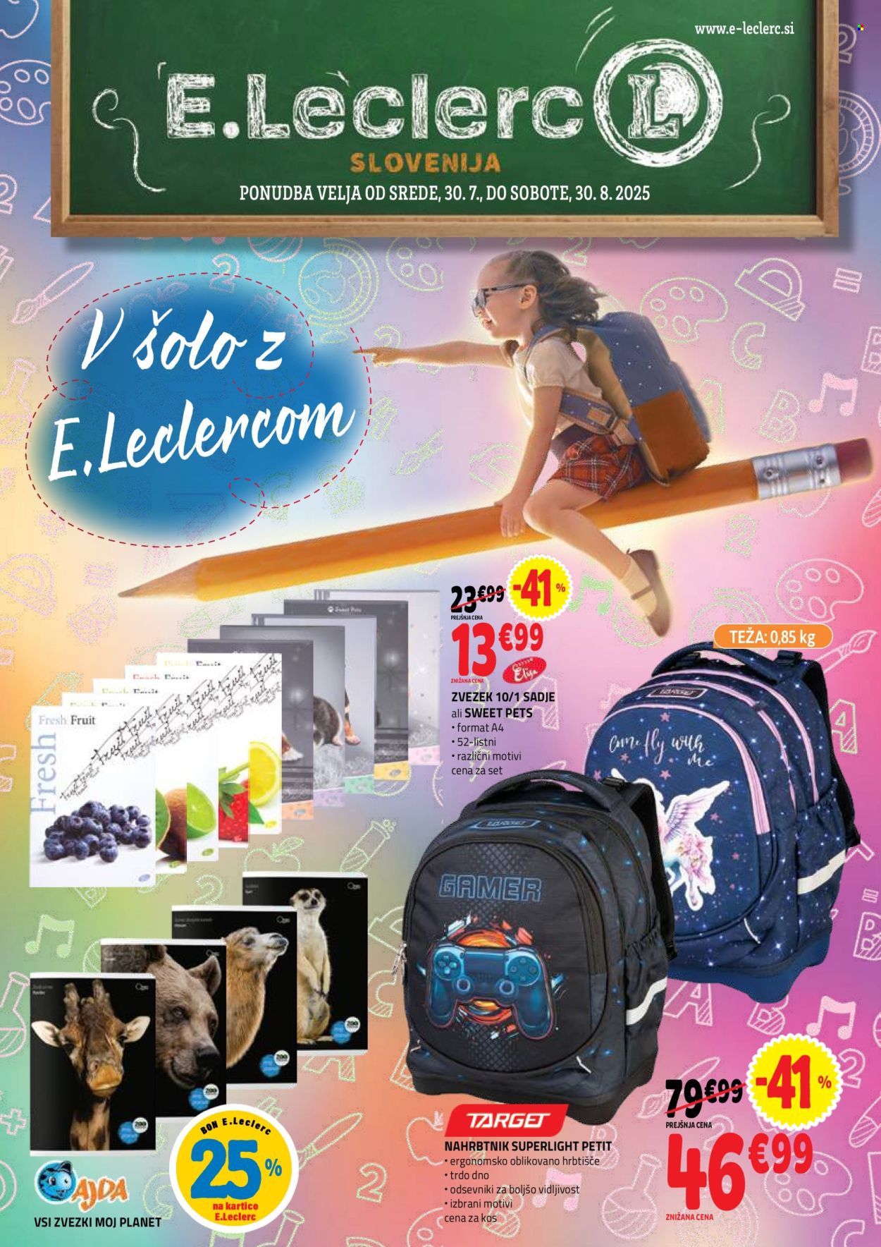 E.Leclerc katalog - 30.7.2025 - 30.8.2025. Stran 1