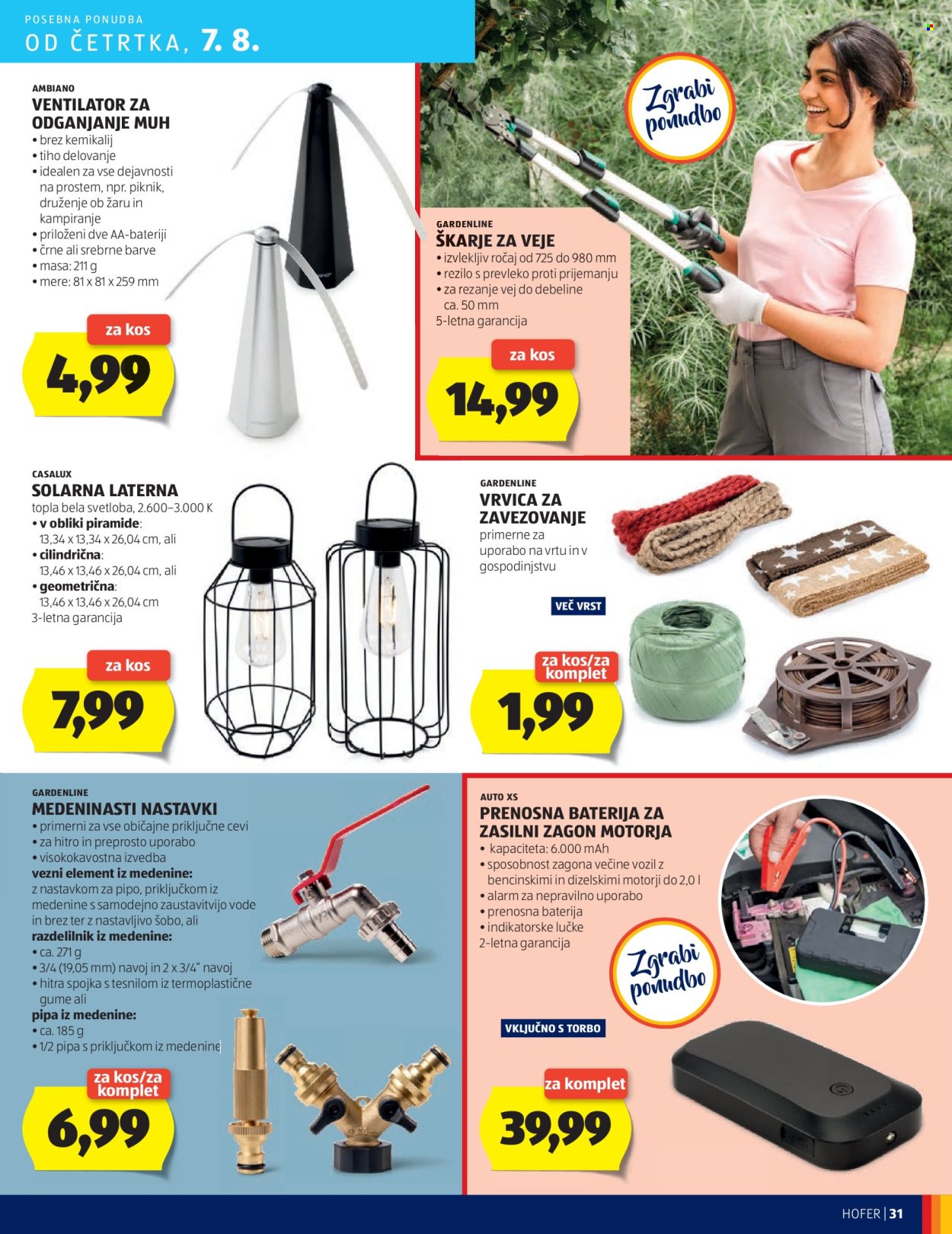 Hofer katalog - 31.7.2025 - 9.8.2025. Stran 31