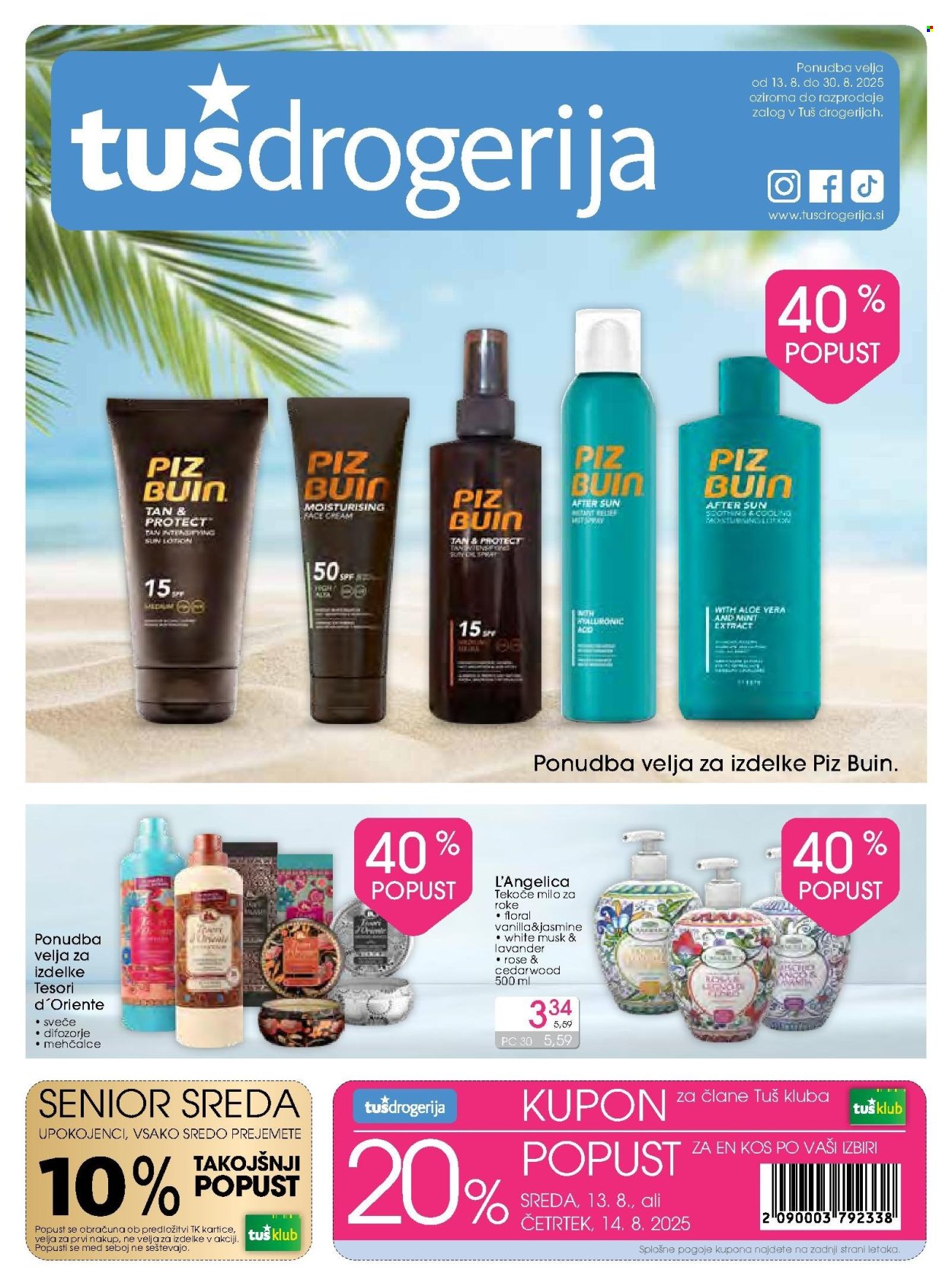 Tuš Drogeria katalog - 13.8.2025 - 30.8.2025. Stran 1