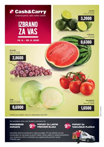 Mercator Cash & Carry katalog - 18.8.2025 - 25.8.2025.