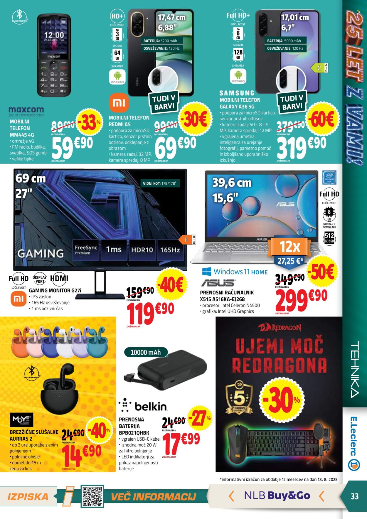 E.Leclerc katalog - 27.8.2025 - 6.9.2025. Stran 33