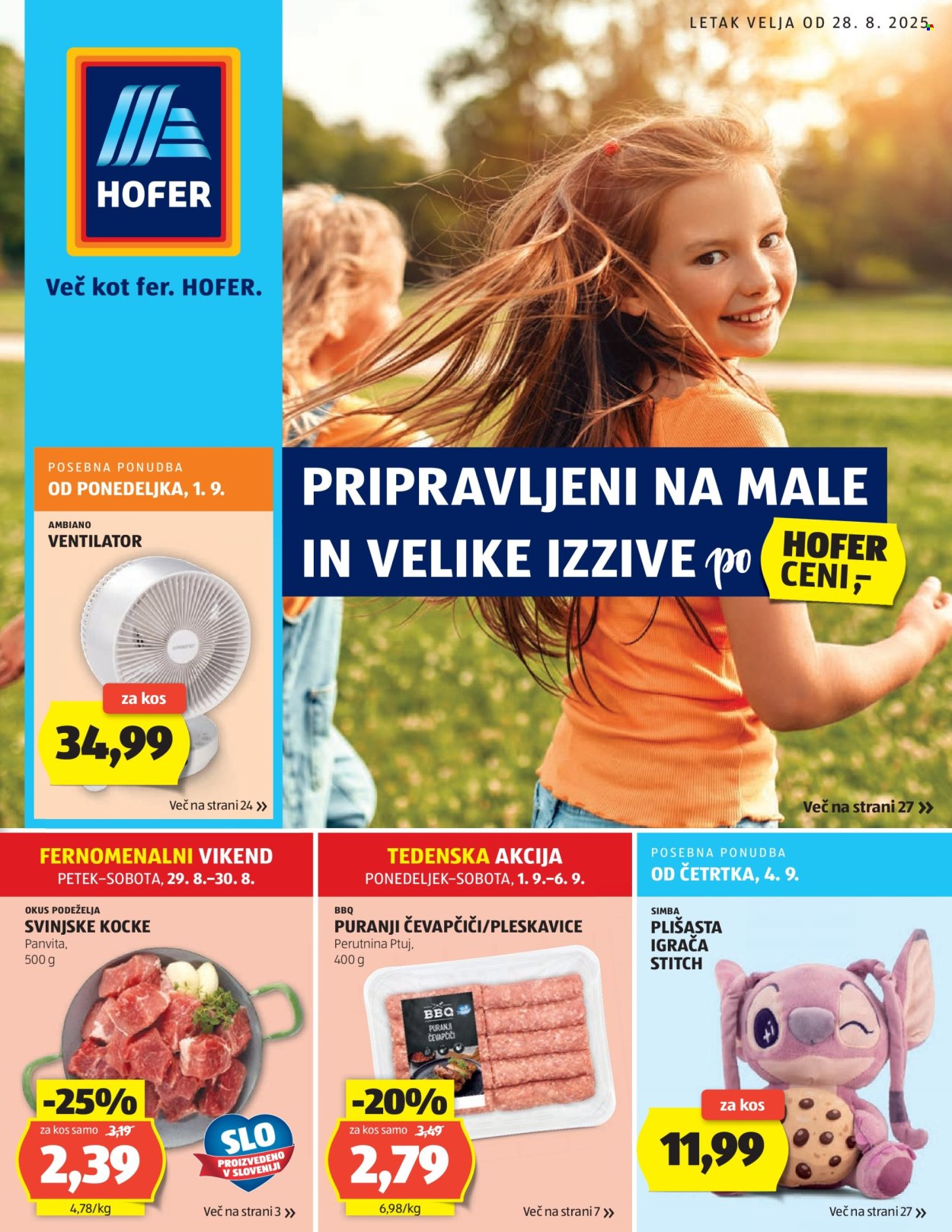 Hofer katalog - 28.8.2025 - 6.9.2025. Stran 1