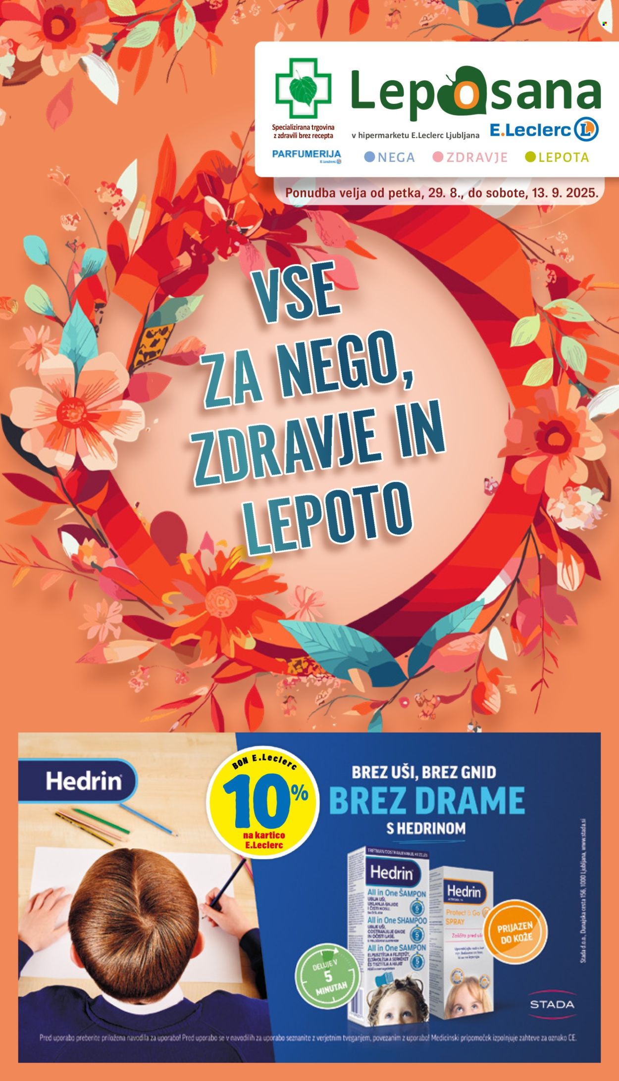 E.Leclerc katalog - 29.8.2025 - 13.9.2025. Stran 1
