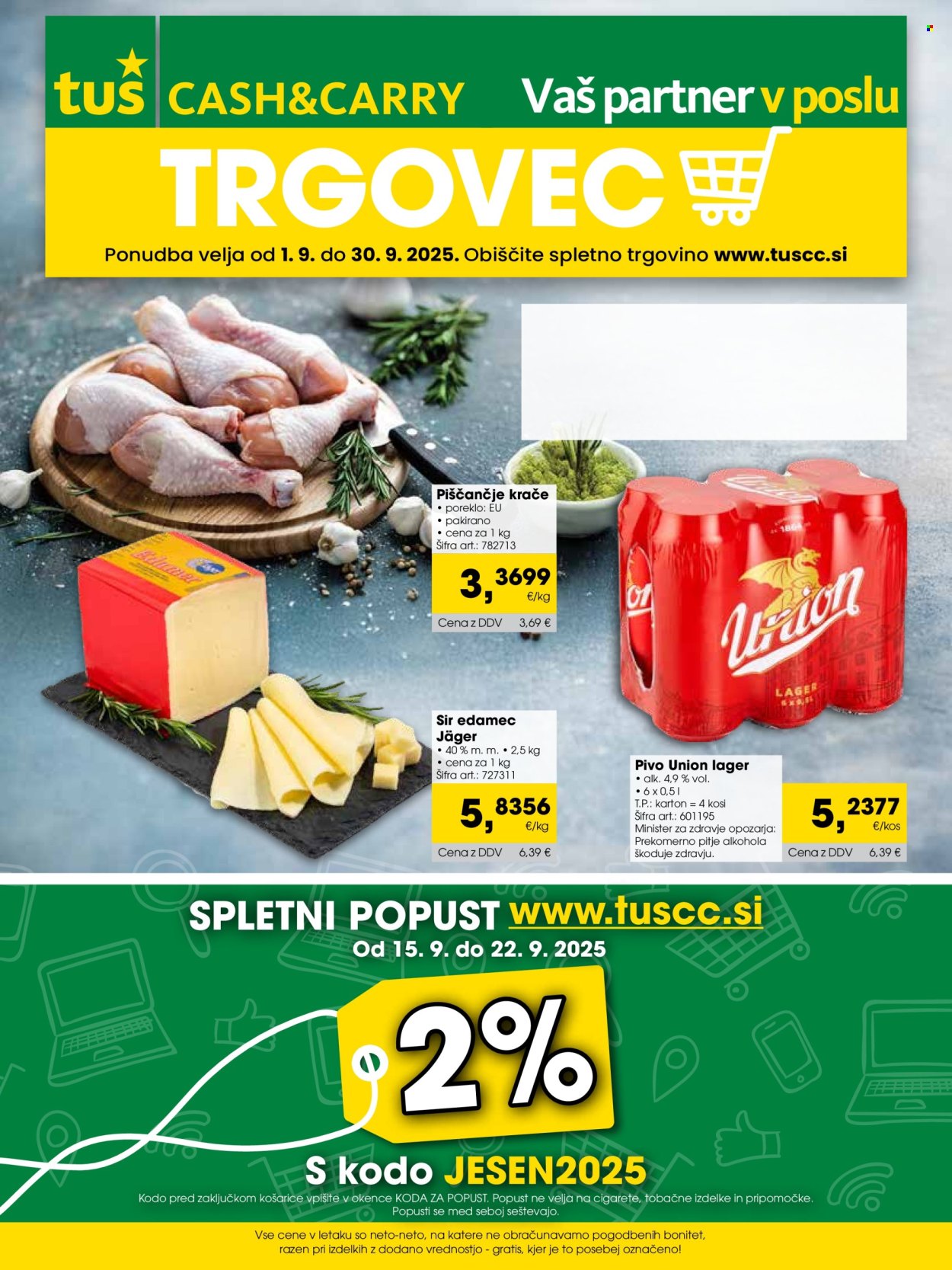Tuš Cash & Carry katalog - 1.9.2025 - 30.9.2025. Stran 1