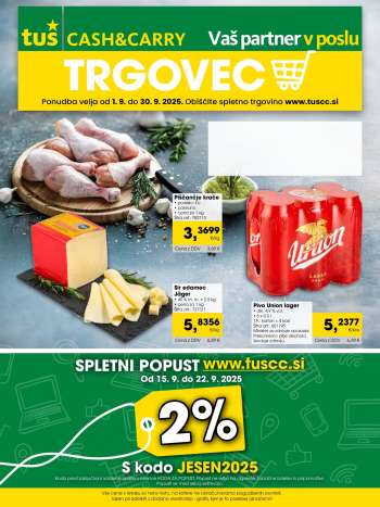 Tuš Cash & Carry katalog - 1.9.2025 - 30.9.2025.