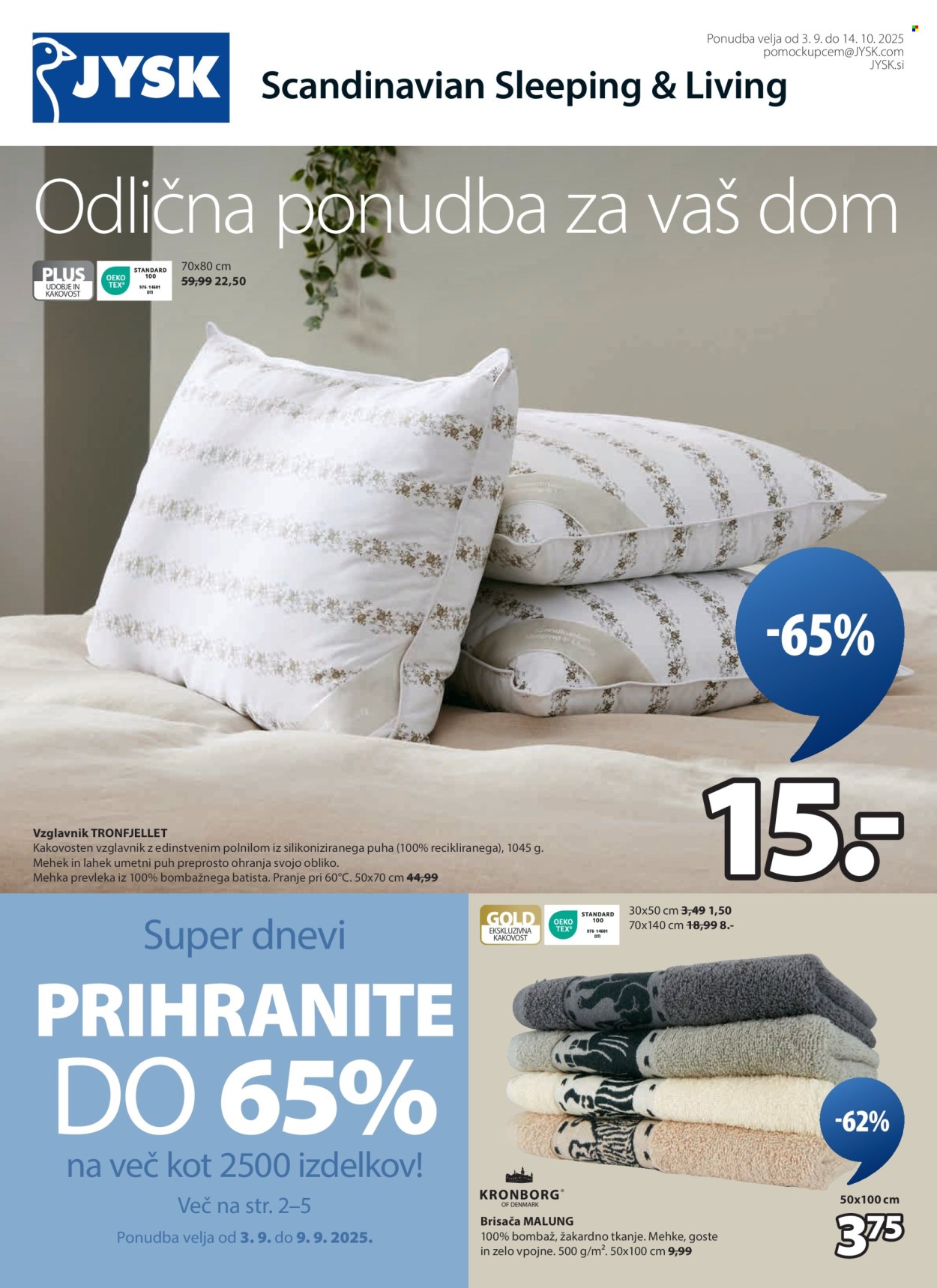 JYSK katalog - 3.9.2025 - 14.10.2025. Stran 1