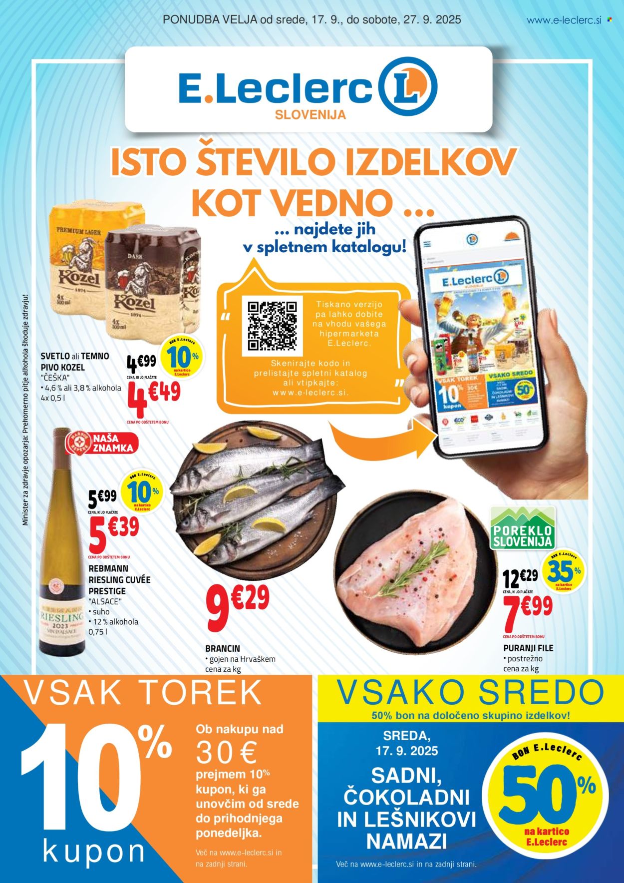 E.Leclerc katalog - 17.9.2025 - 27.9.2025. Stran 1