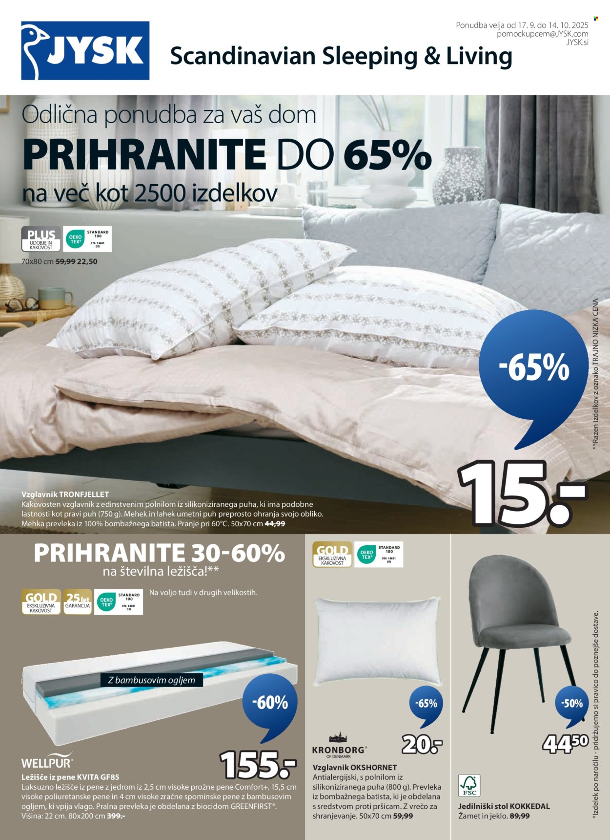 JYSK katalog - 17.9.2025 - 14.10.2025. Stran 1