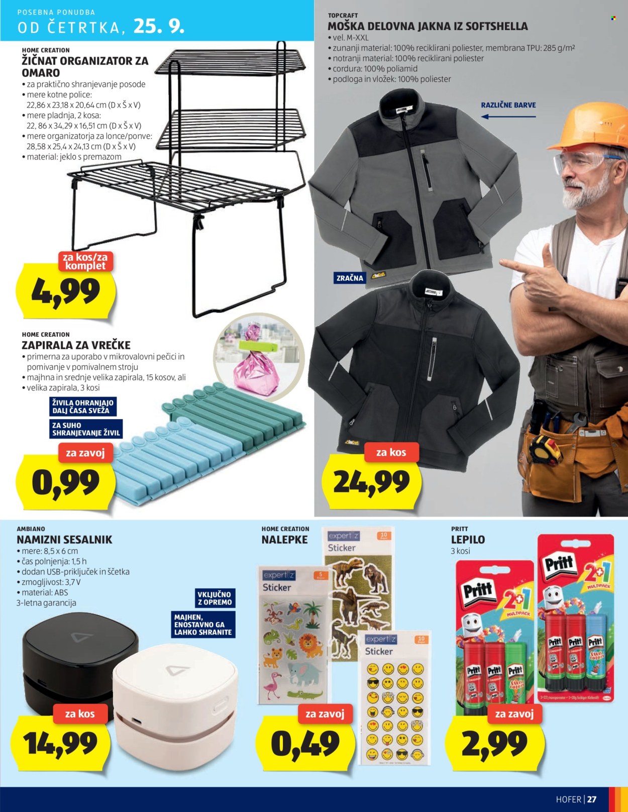 Hofer katalog - 18.9.2025 - 27.9.2025. Stran 27