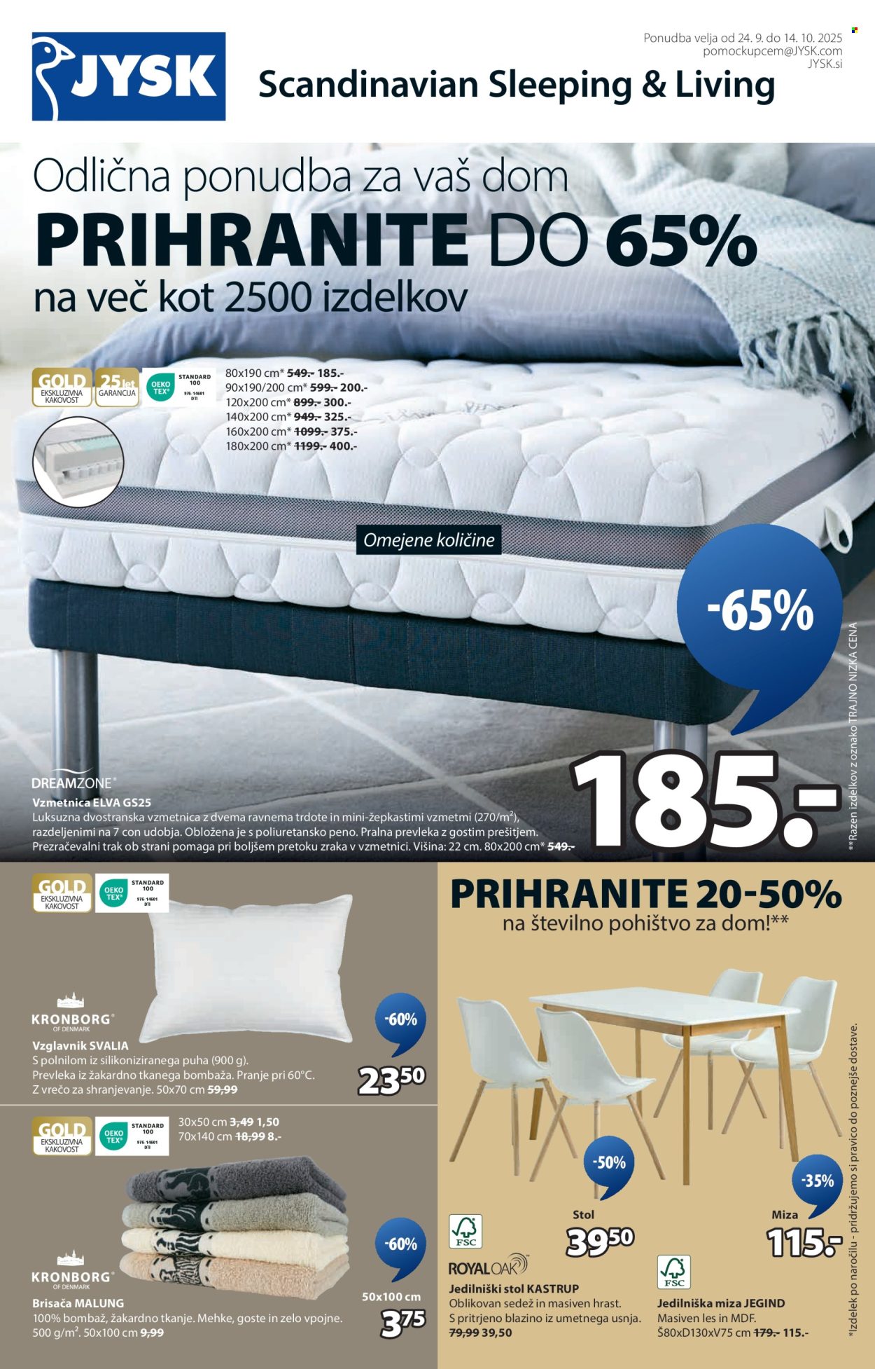JYSK katalog - 24.9.2025 - 14.10.2025. Stran 1