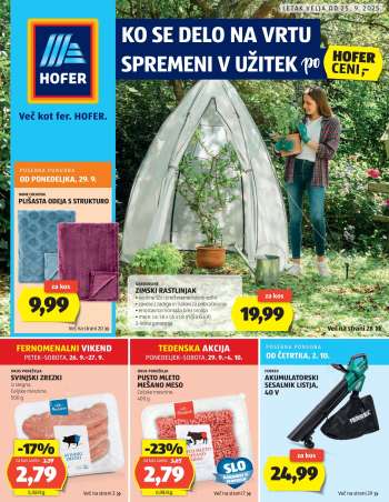 Hofer katalog - 25.9.2025 - 4.10.2025.