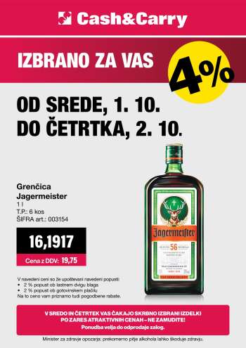Mercator Cash & Carry katalog - 1.10.2025 - 2.10.2025.