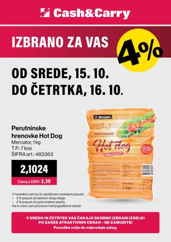 Mercator Cash & Carry katalog - 15.10.2025 - 16.10.2025.