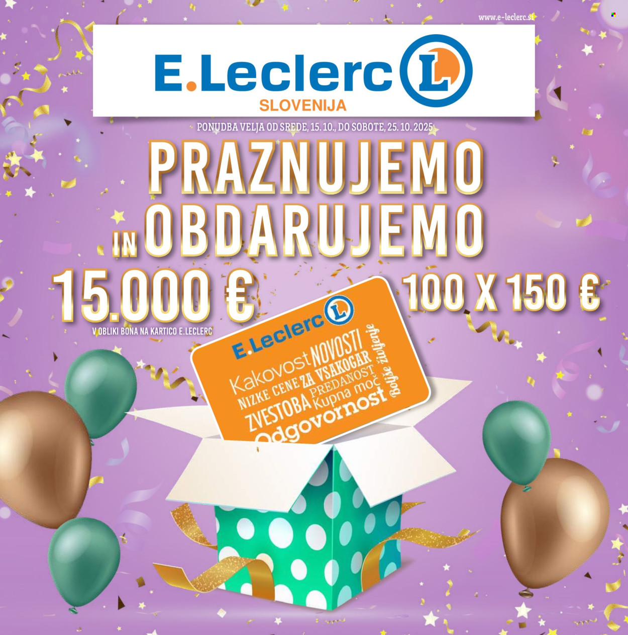 E.Leclerc katalog - 15.10.2025 - 25.10.2025. Stran 1