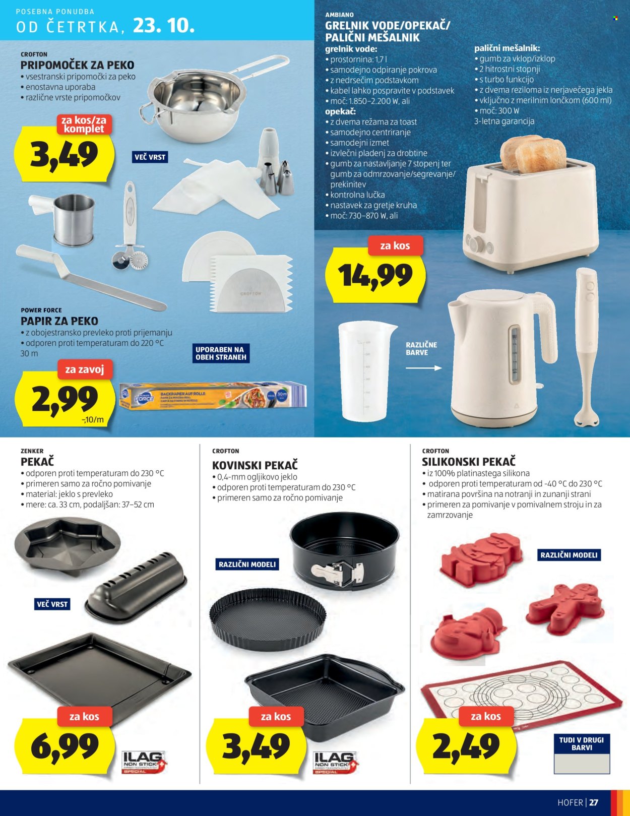 Hofer katalog - 16.10.2025 - 23.10.2025. Stran 27