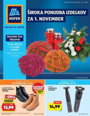 Hofer katalog - 23.10.2025 - 31.10.2025.