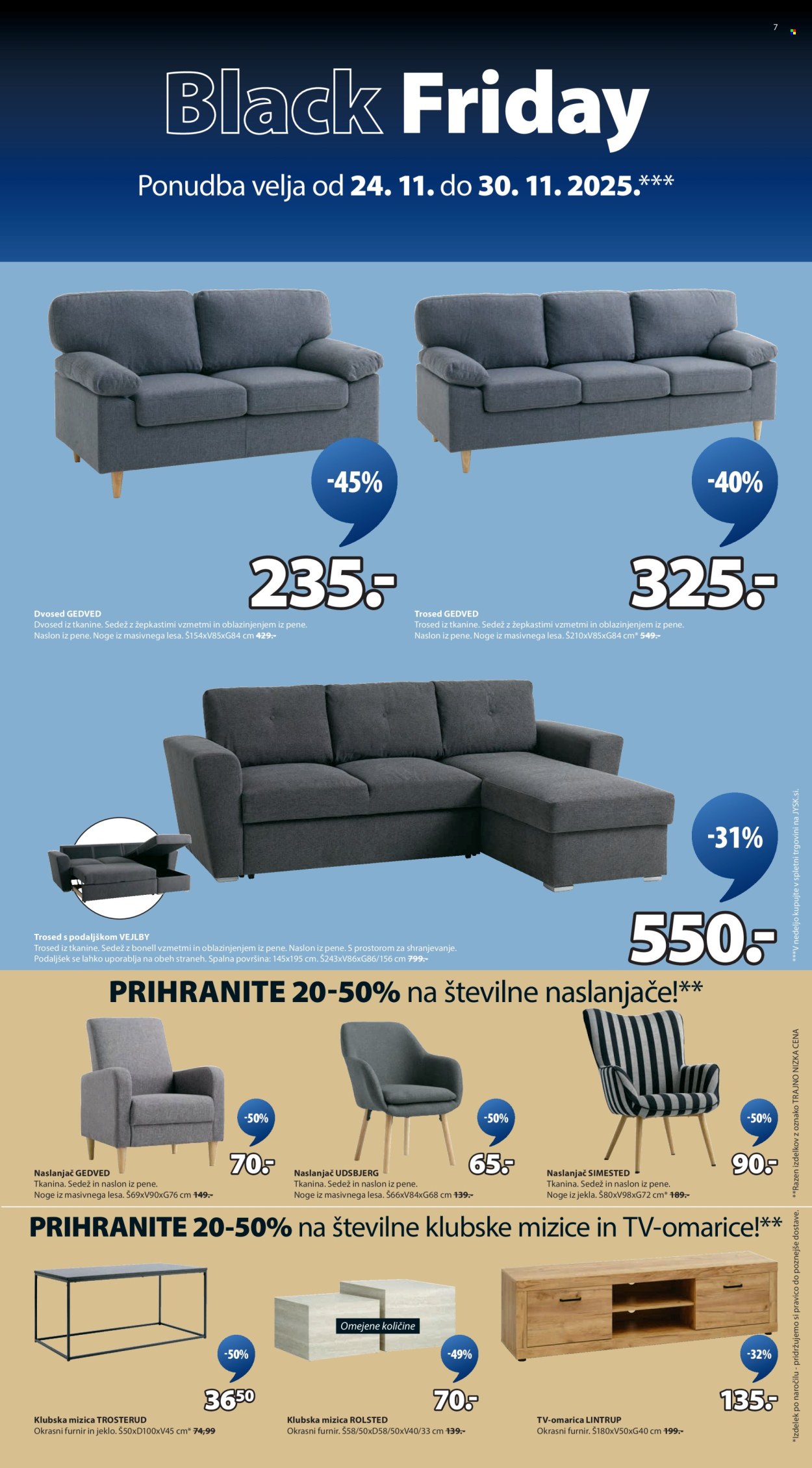 JYSK katalog - 24.11.2025 - 30.11.2025. Stran 7