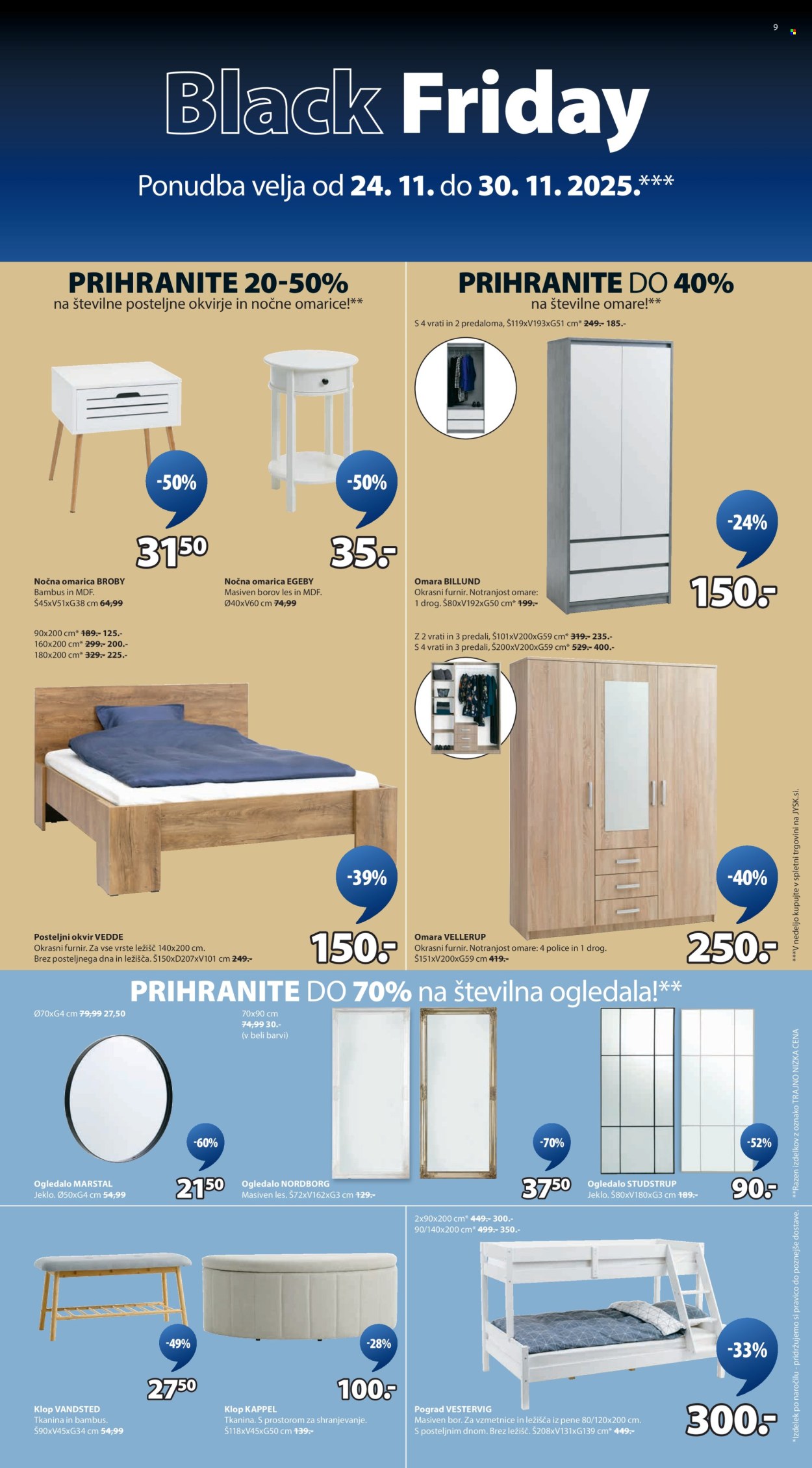 JYSK katalog - 24.11.2025 - 30.11.2025. Stran 9