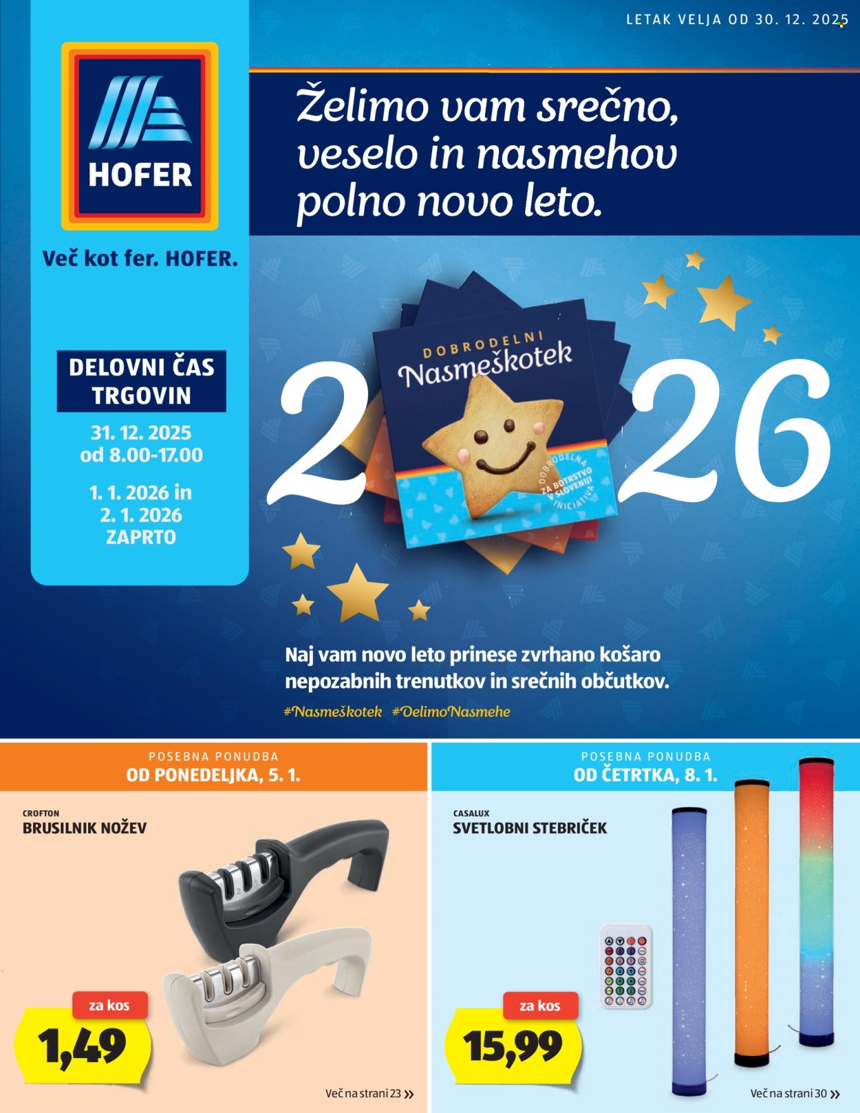 Hofer katalog - 30.12.2025 - 10.1.2026. Stran 1