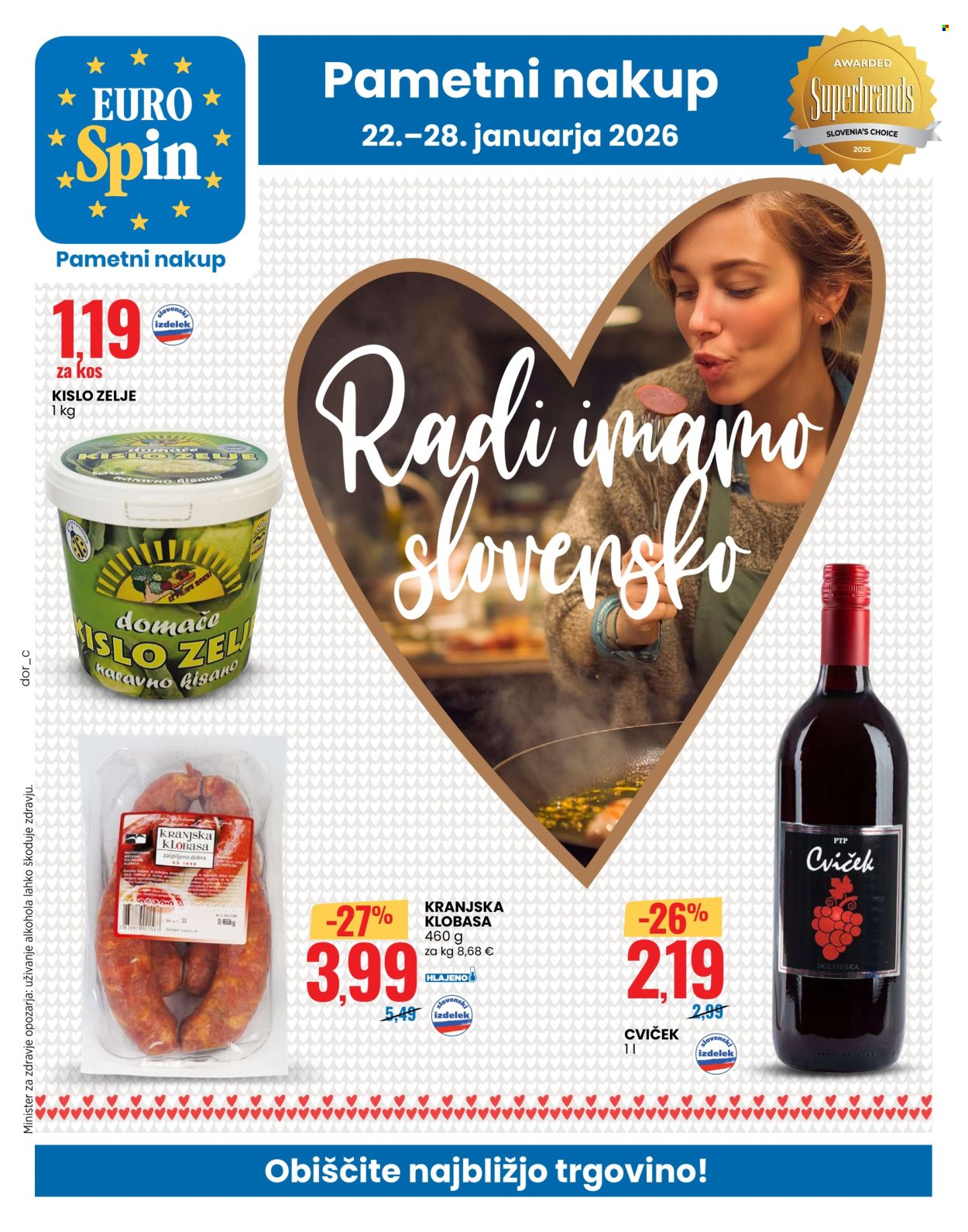 EuroSpin katalog - 22.1.2026 - 28.1.2026. Stran 1