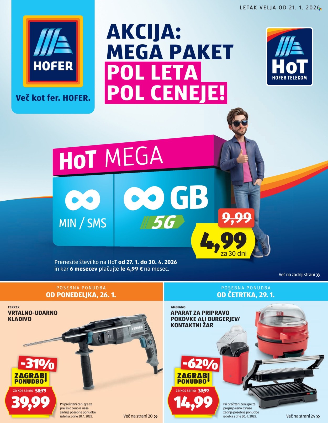 Hofer katalog - 21.1.2026 - 29.1.2026. Stran 1
