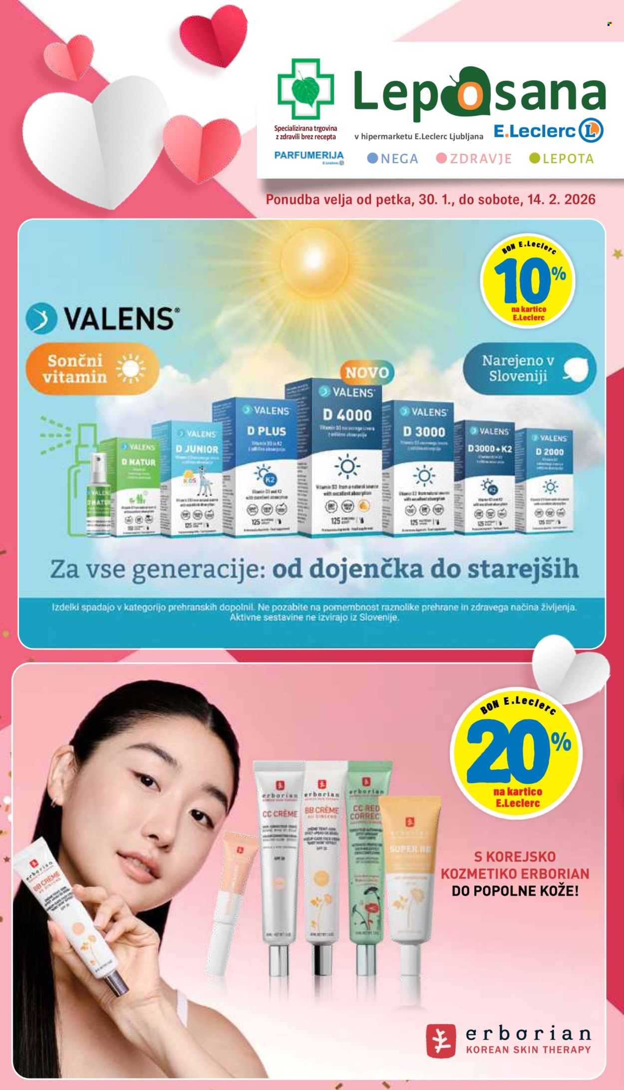 E.Leclerc katalog - 30.1.2026 - 14.2.2026. Stran 1