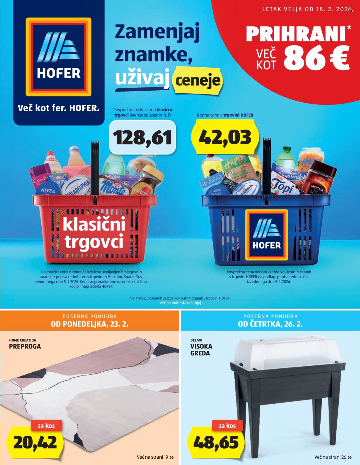 Hofer katalog - 18.2.2026 - 26.2.2026. Stran 1