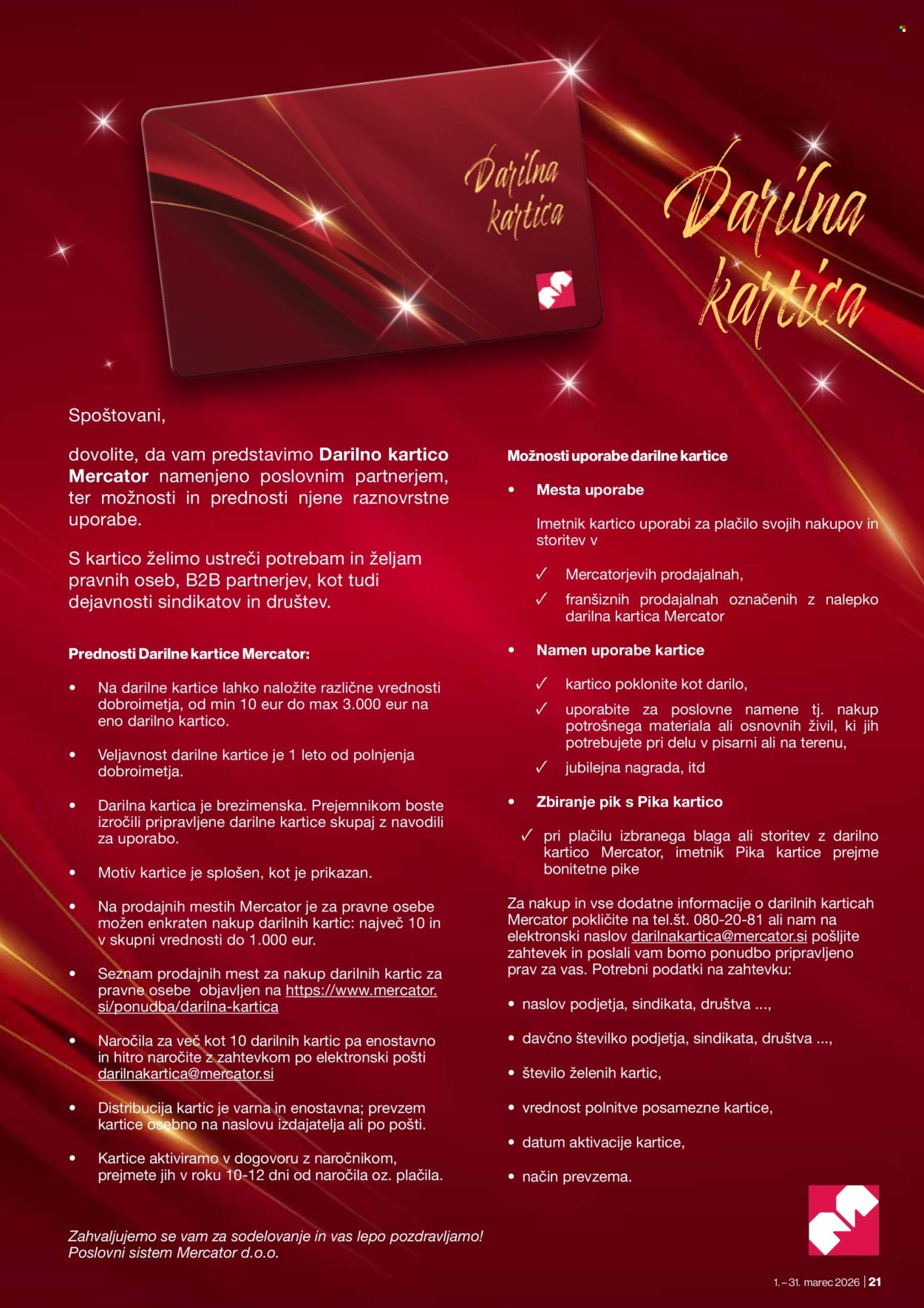 Mercator Cash & Carry katalog - 1.3.2026 - 31.3.2026. Stran 21