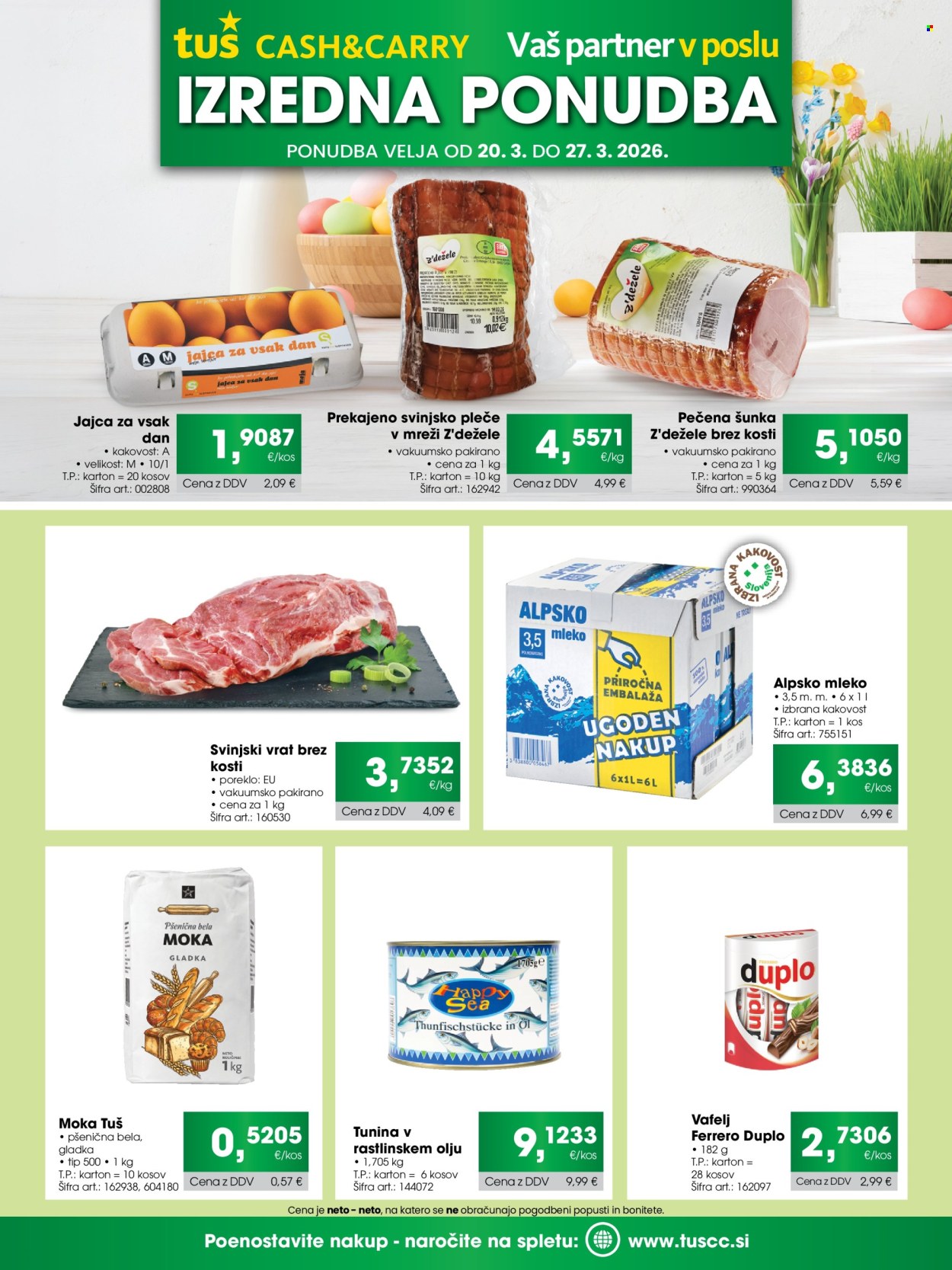 Tuš Cash & Carry katalog - 20.3.2026 - 27.3.2026. Stran 1