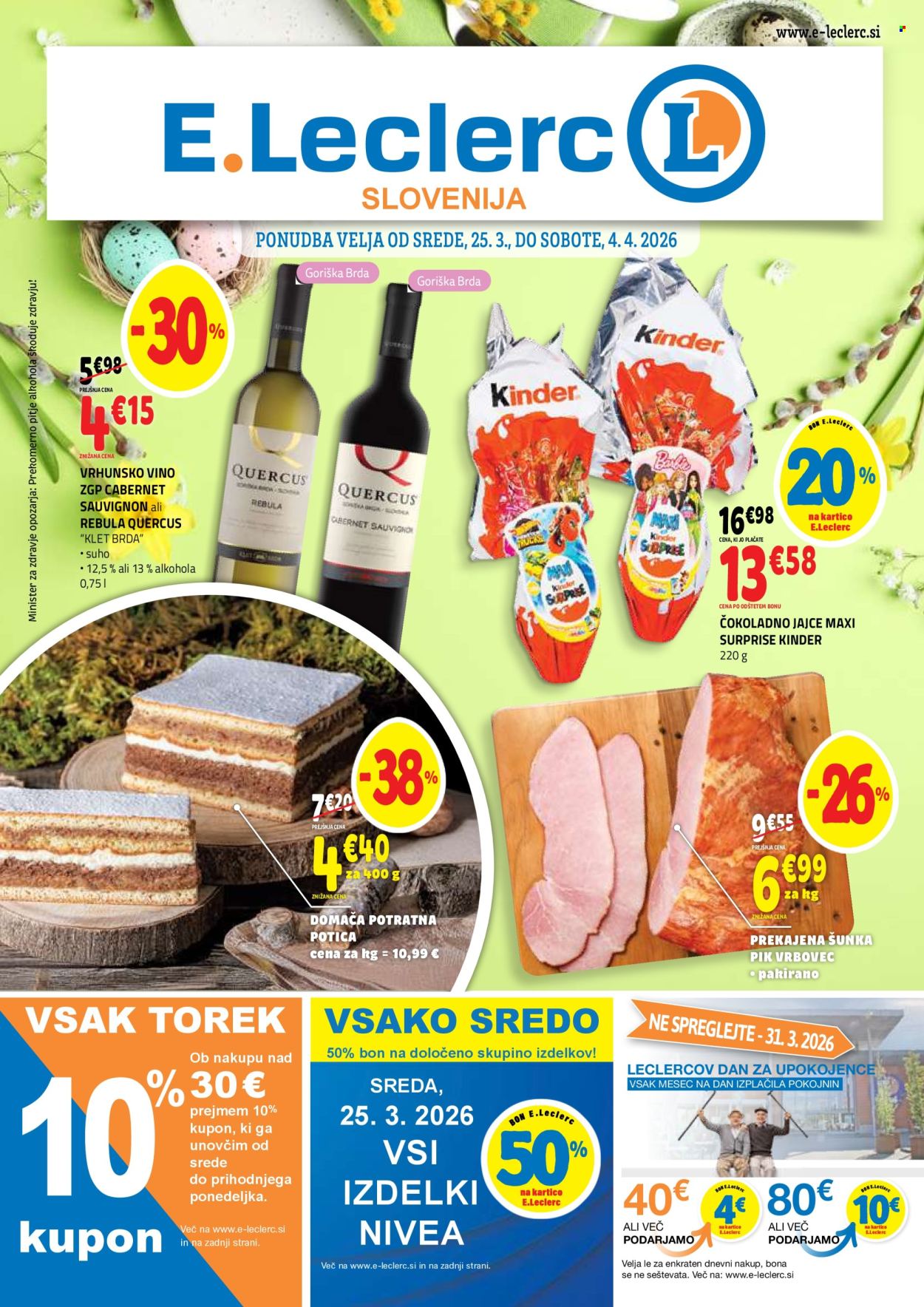 E.Leclerc katalog - 25.3.2026 - 4.4.2026. Stran 1