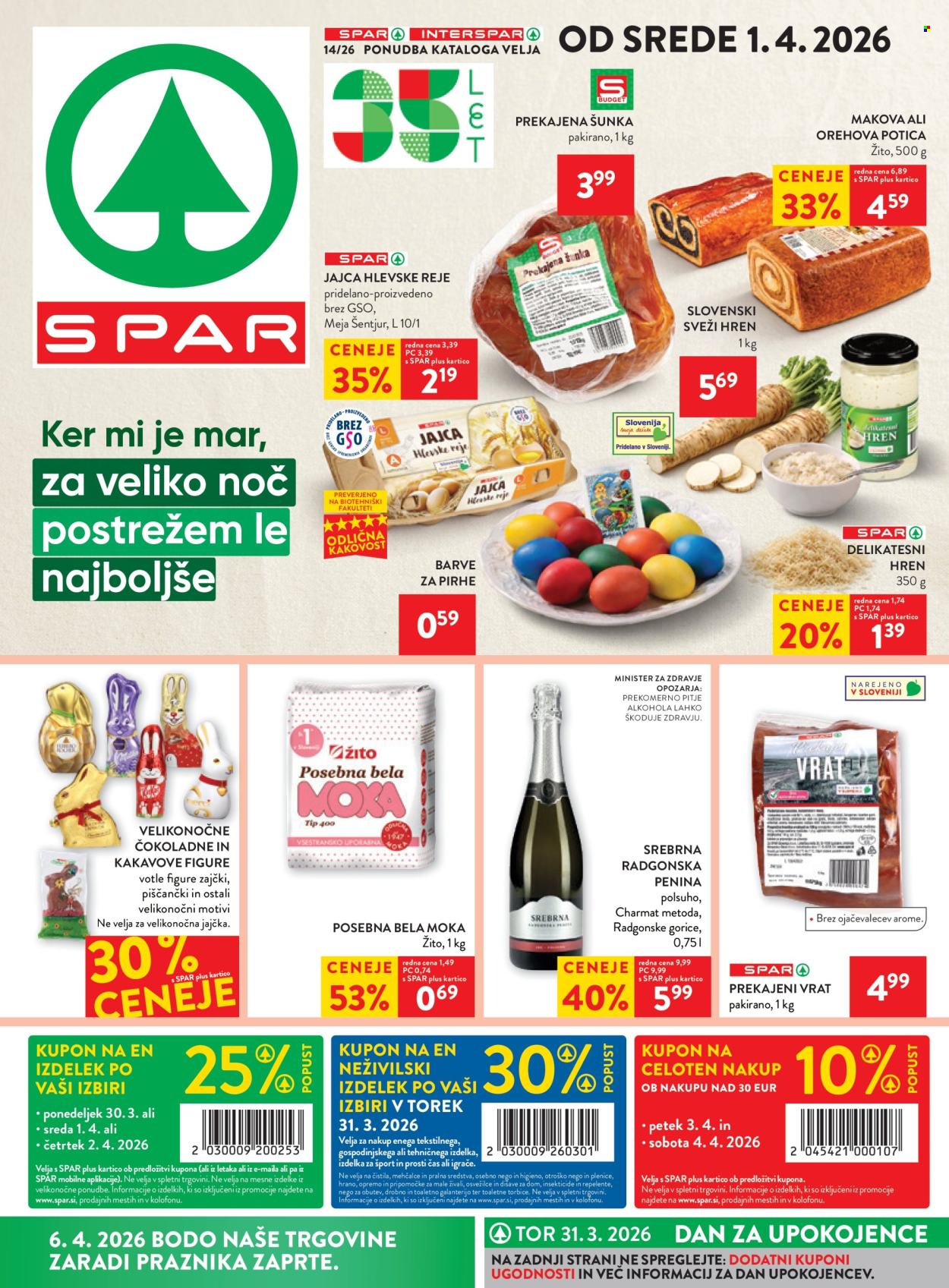 SPAR katalog - 1.4.2026 - 14.4.2026. Stran 1