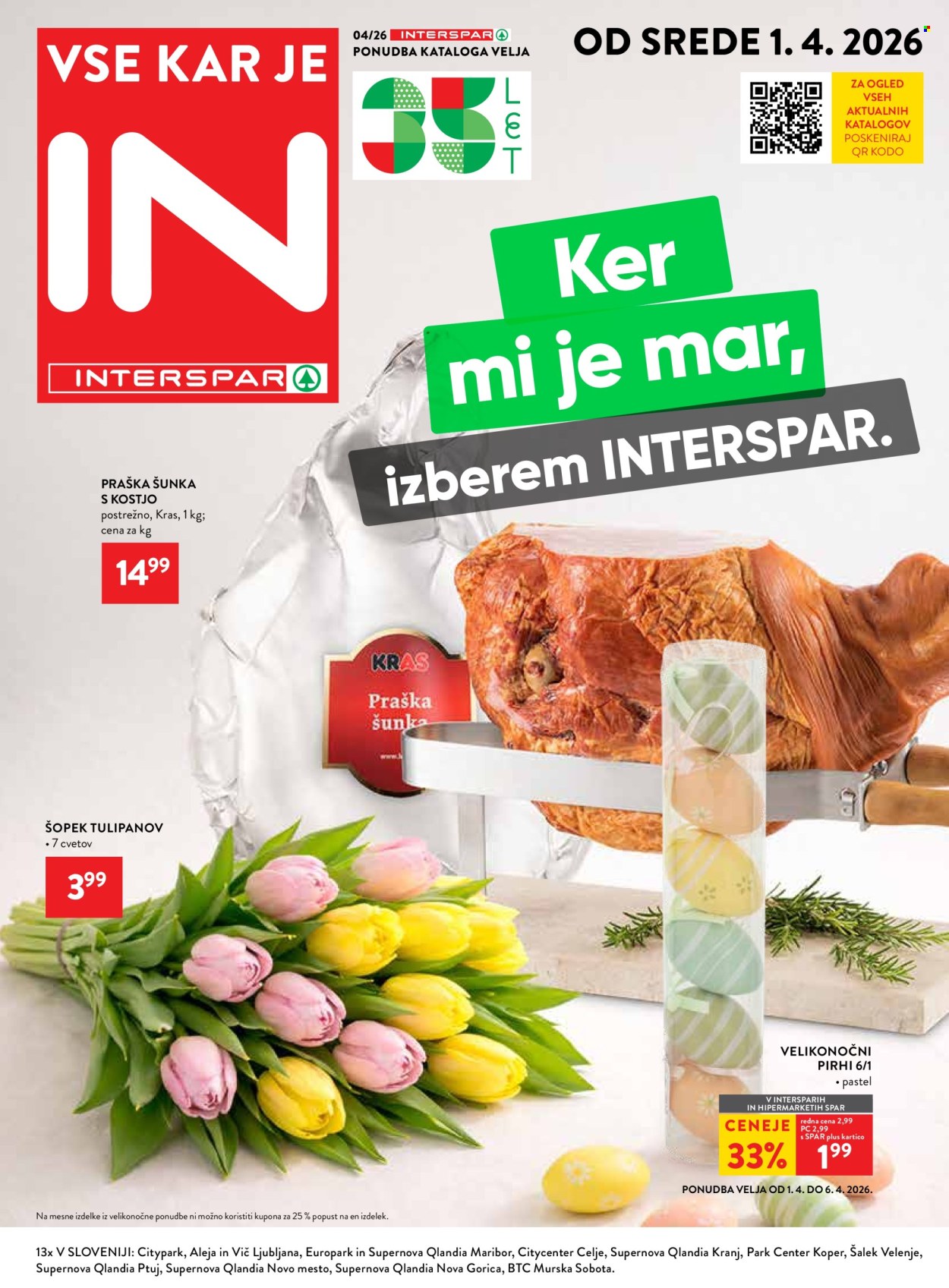 INTERSPAR katalog - 1.4.2026 - 14.4.2026. Stran 1