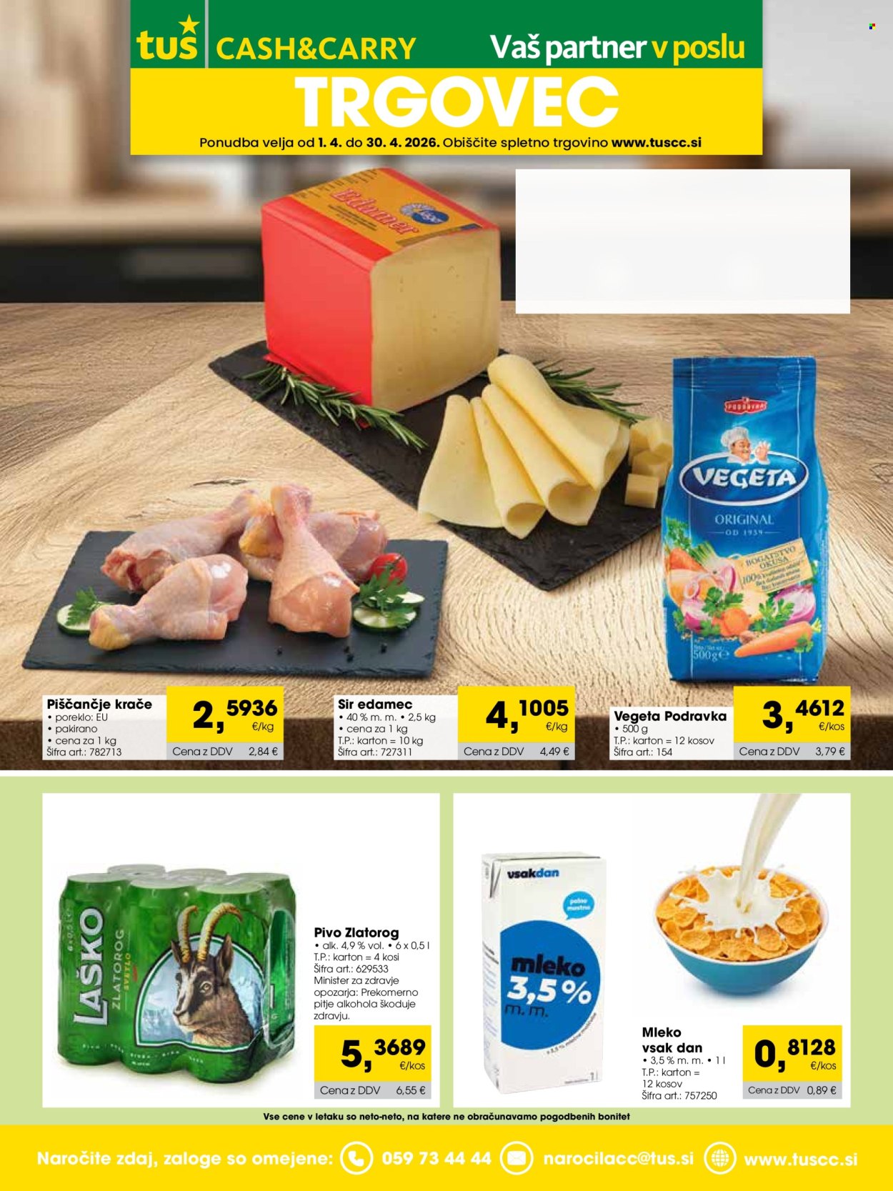 Tuš Cash & Carry katalog - 1.4.2026 - 30.4.2026. Stran 1