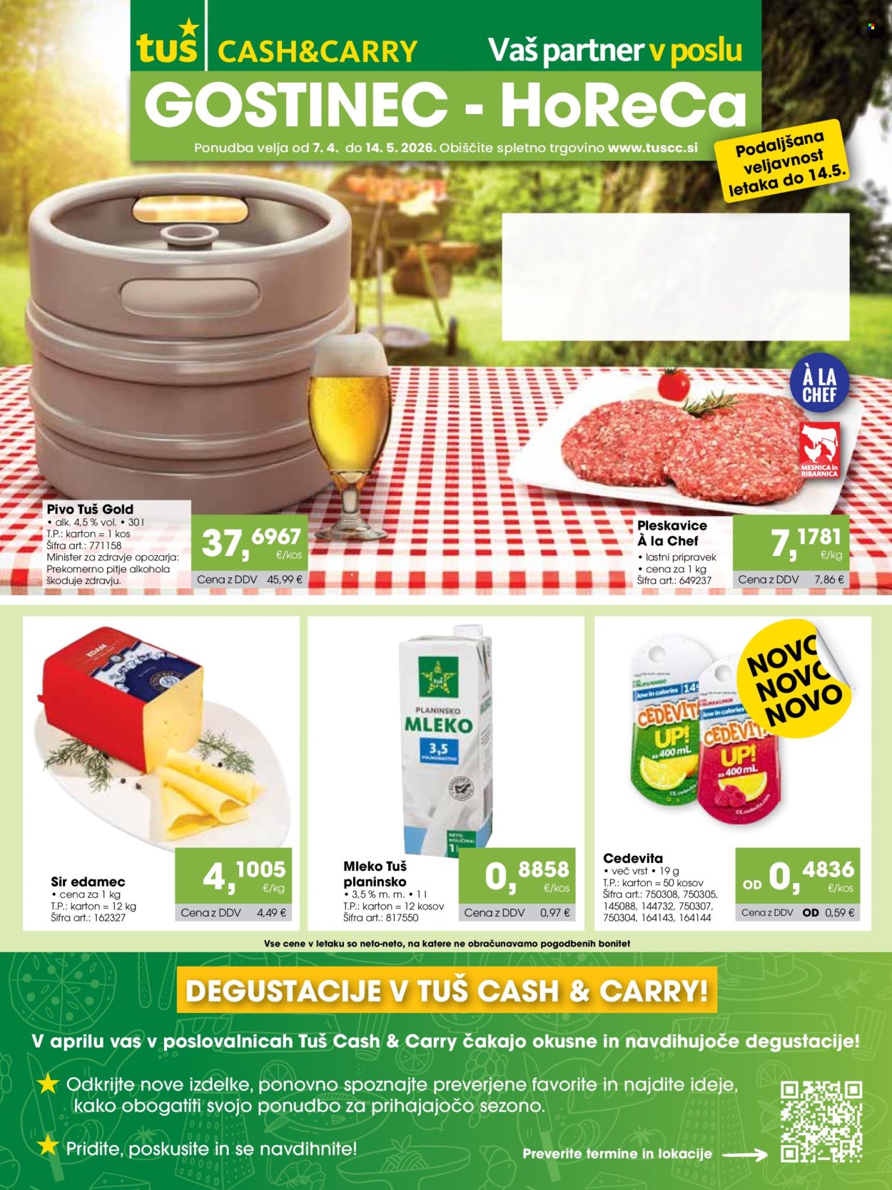 Tuš Cash & Carry katalog - 7.4.2026 - 14.5.2026. Stran 1