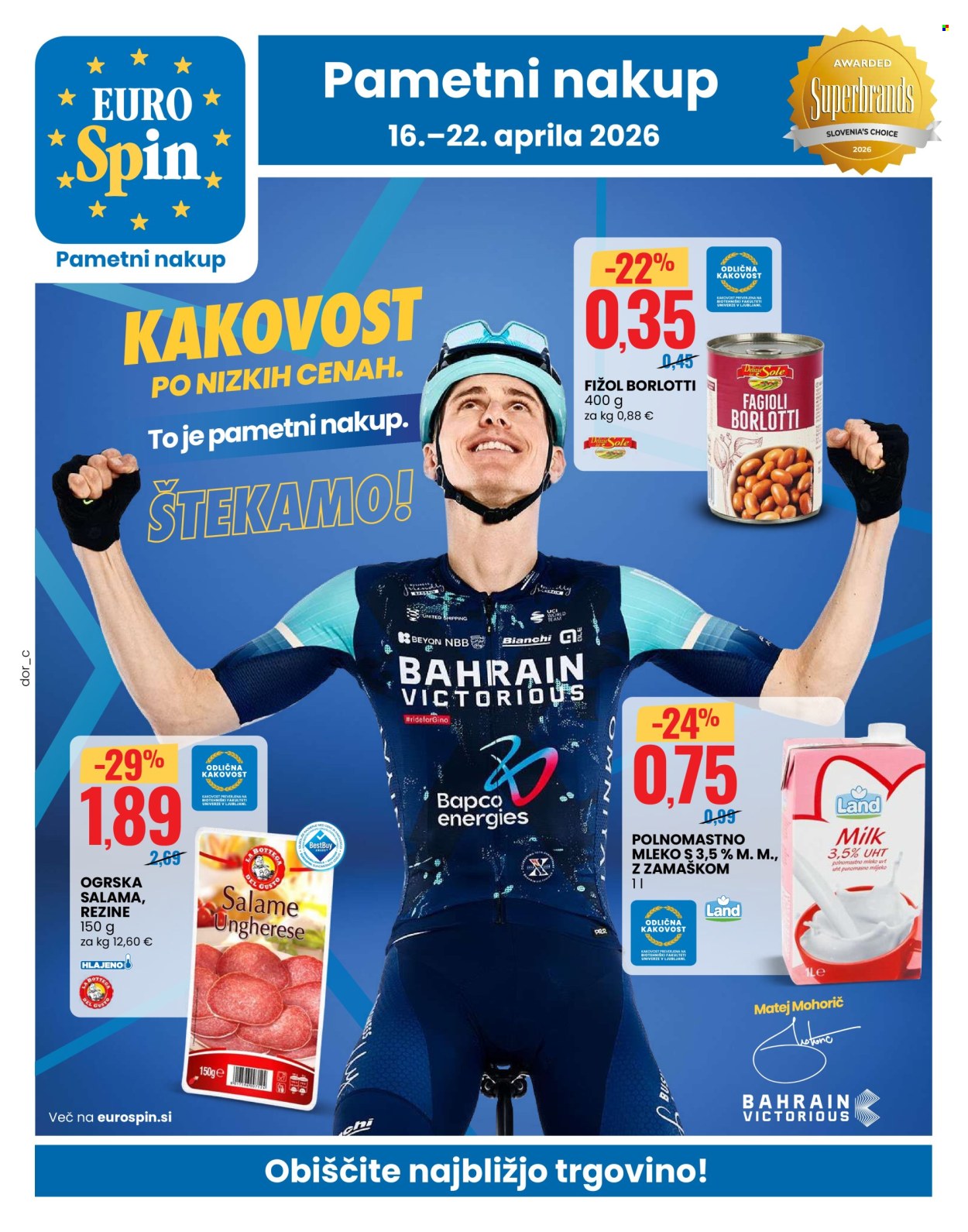 EuroSpin katalog - 16.4.2026 - 22.4.2026. Stran 1