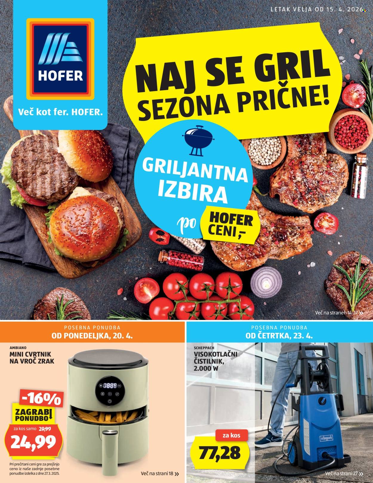Hofer katalog - 15.4.2026 - 23.4.2026. Stran 1