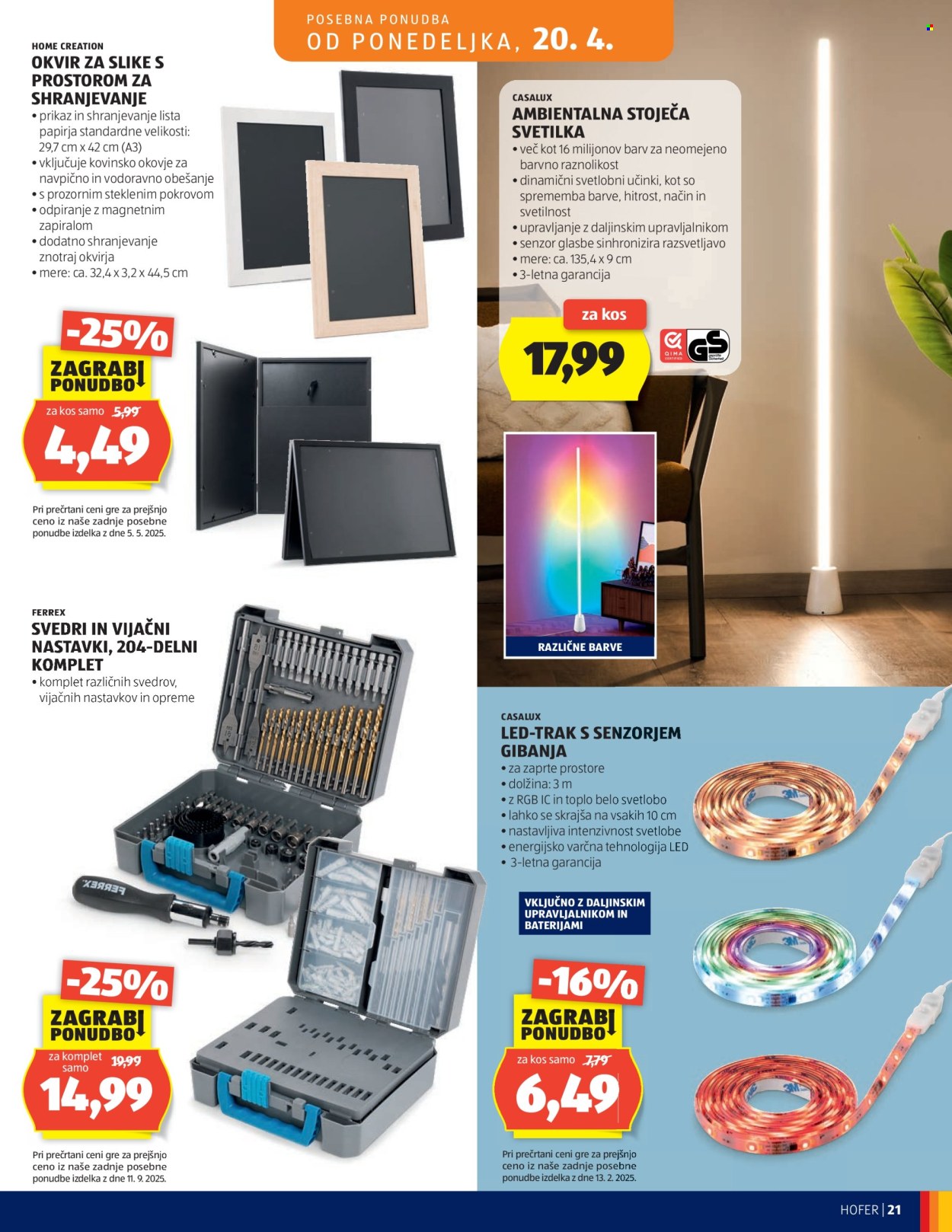 Hofer katalog - 15.4.2026 - 23.4.2026. Stran 21