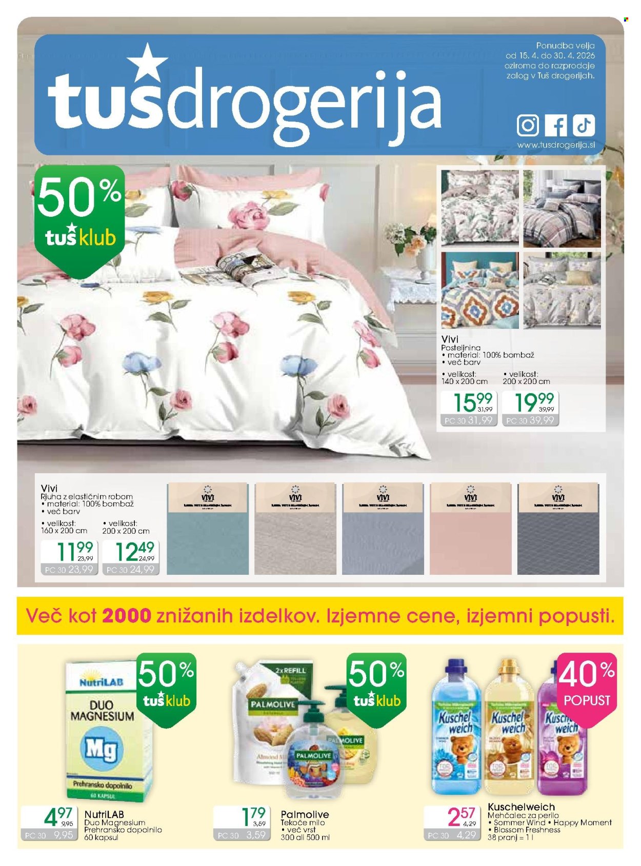 Tuš Drogeria katalog - 15.4.2026 - 30.4.2026. Stran 1