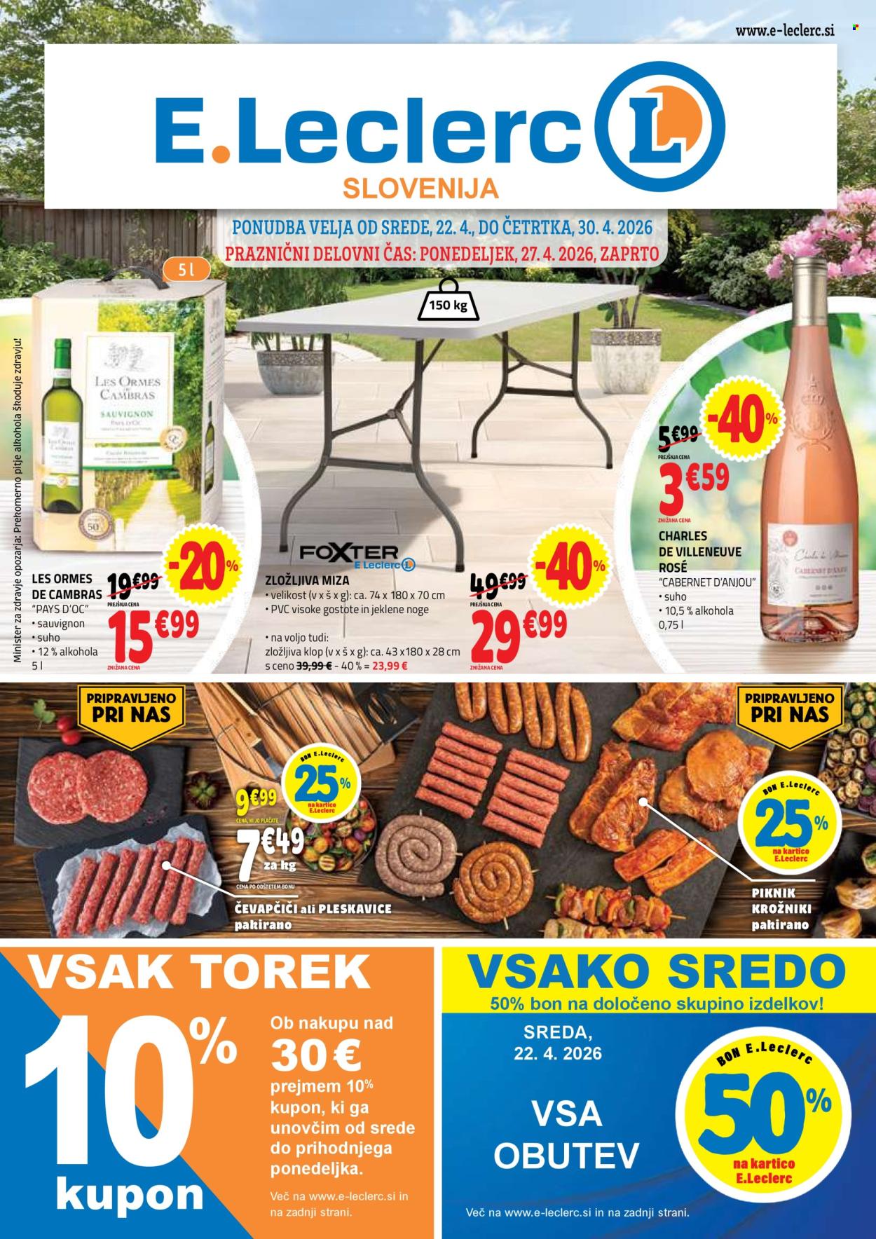 E.Leclerc katalog - 22.4.2026 - 30.4.2026. Stran 1