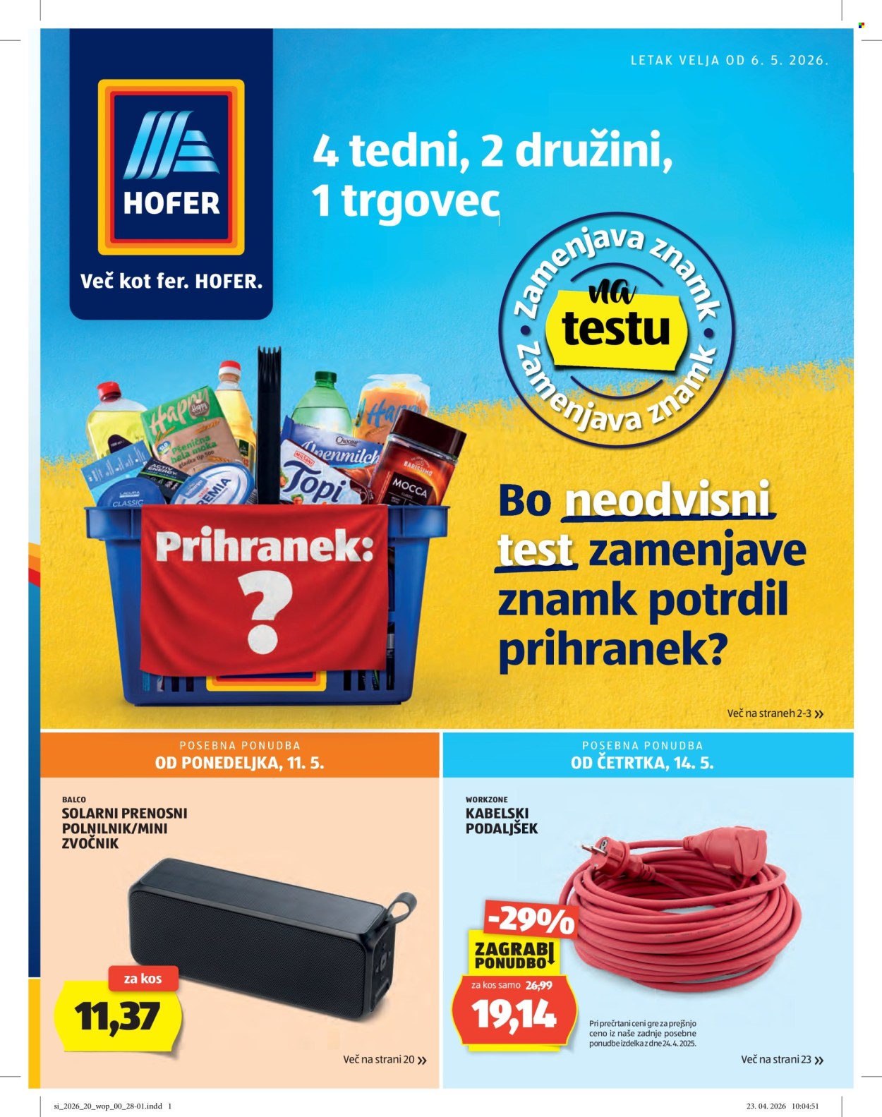 Hofer katalog - 6.5.2026 - 13.5.2026. Stran 1
