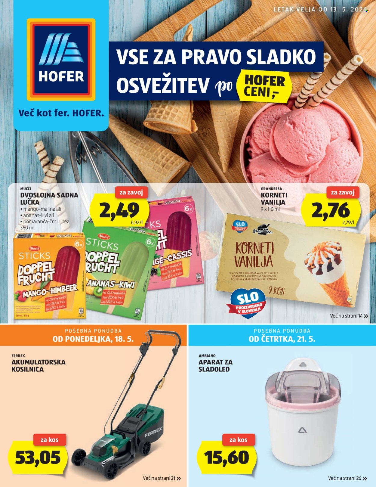 Hofer katalog - 13.5.2026 - 21.5.2026. Stran 1
