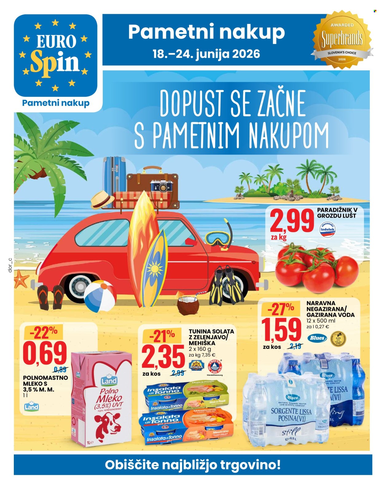EuroSpin katalog - 18.6.2026 - 24.6.2026. Stran 1