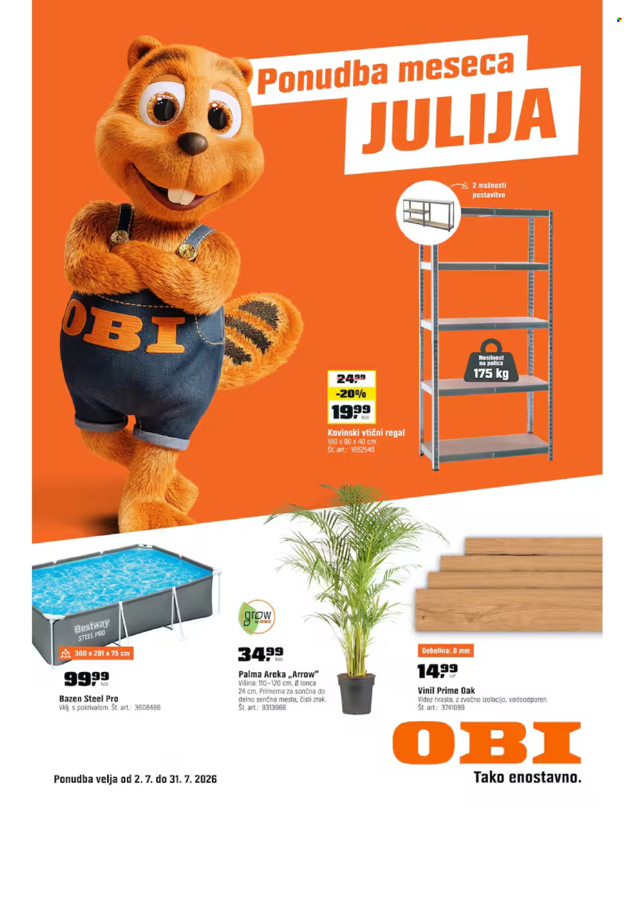 OBI katalog - 2.7.2026 - 31.7.2026. Stran 1