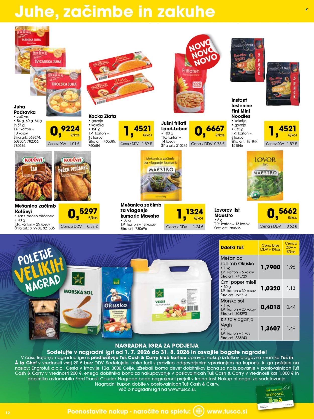 Tuš Cash & Carry katalog - 1.7.2026 - 31.7.2026. Stran 12