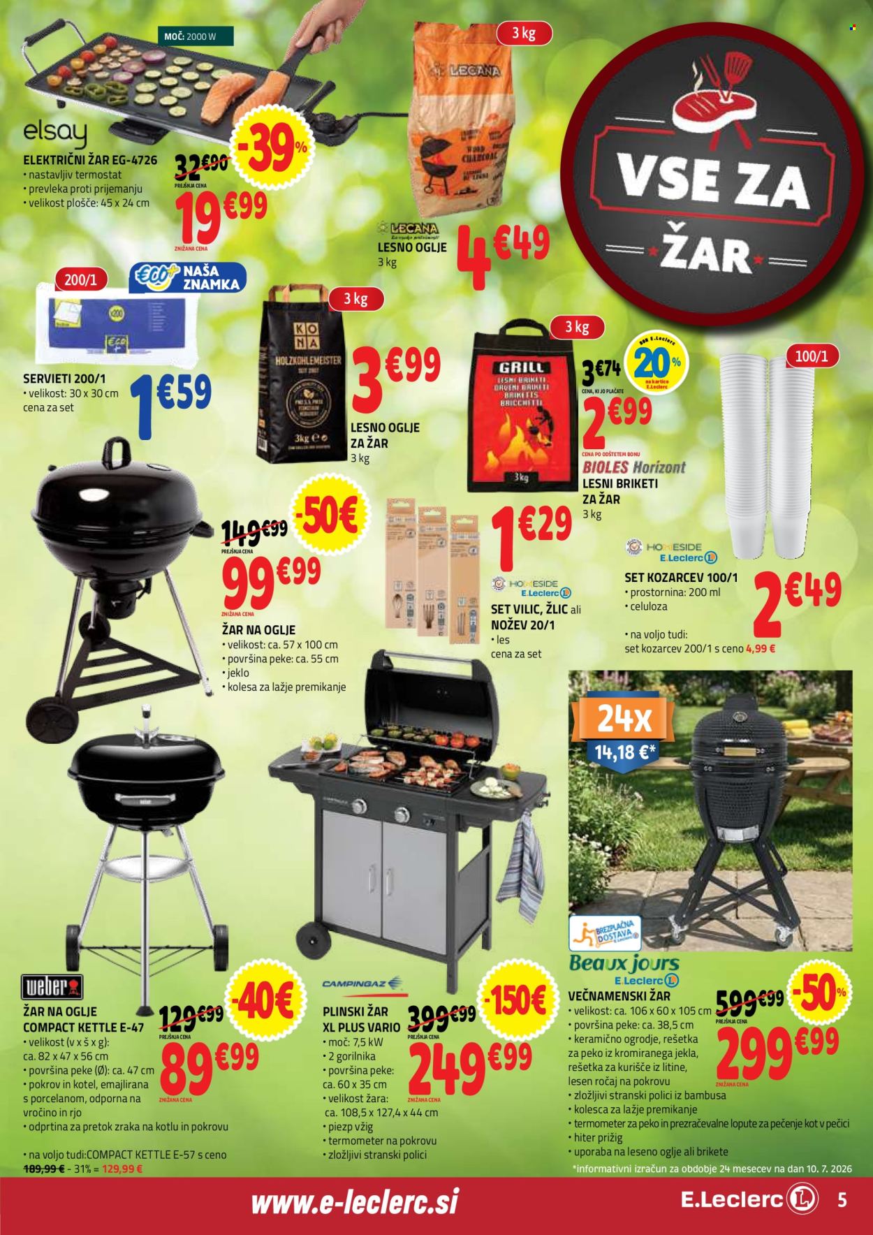 E.Leclerc katalog - 22.7.2026 - 1.8.2026. Stran 5